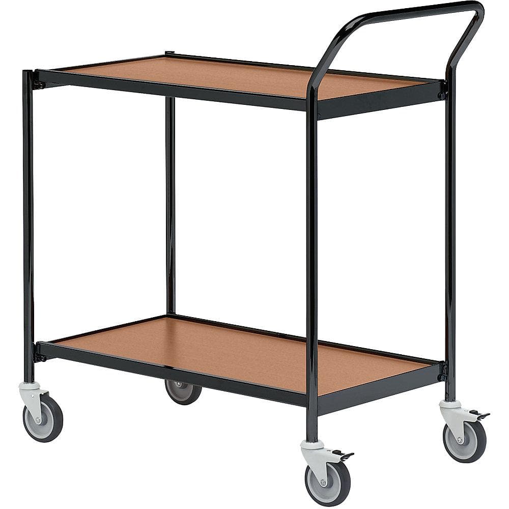 HelgeNyberg Tischwagen 2 Etagen Schwarz/Buche