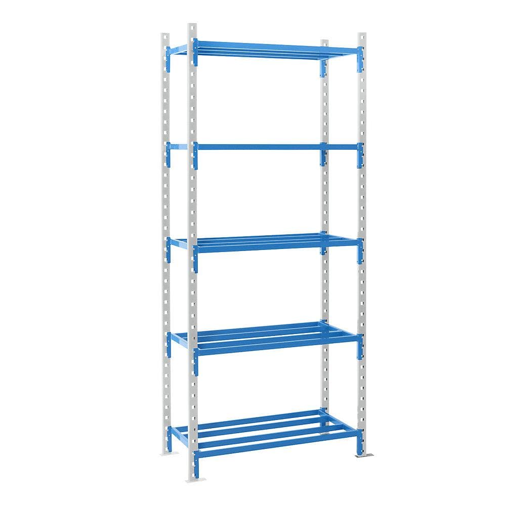 Manorga Rohrboden-Steckregal Grau/Blau Stahl