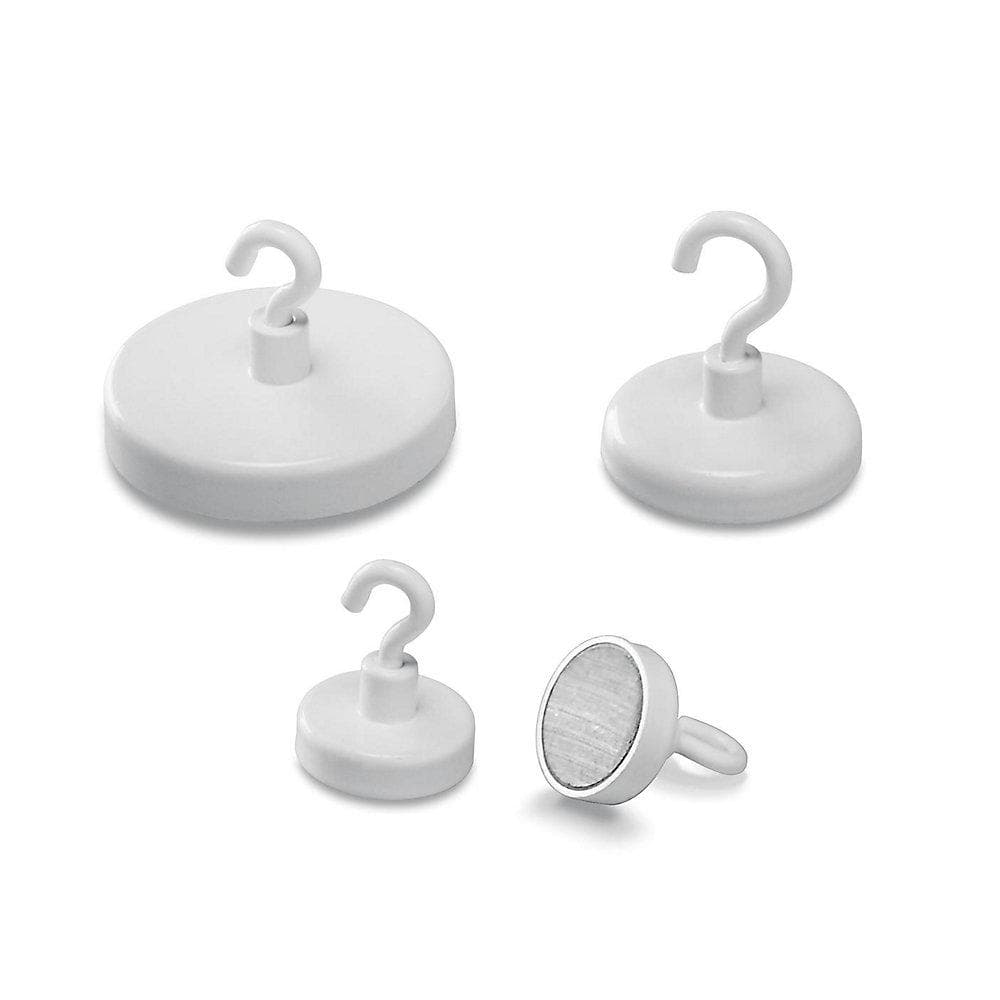 MAGNETOPLAN Hakenmagnet Weiß Ø 47 mm