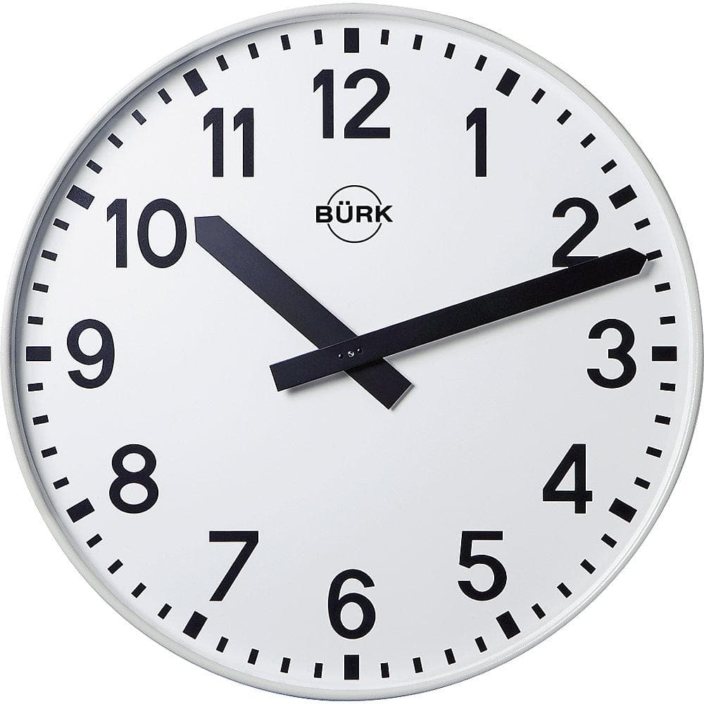 Kaiserkraft Wanduhr 500 mm Funkuhrwerk Grau/Weiß
