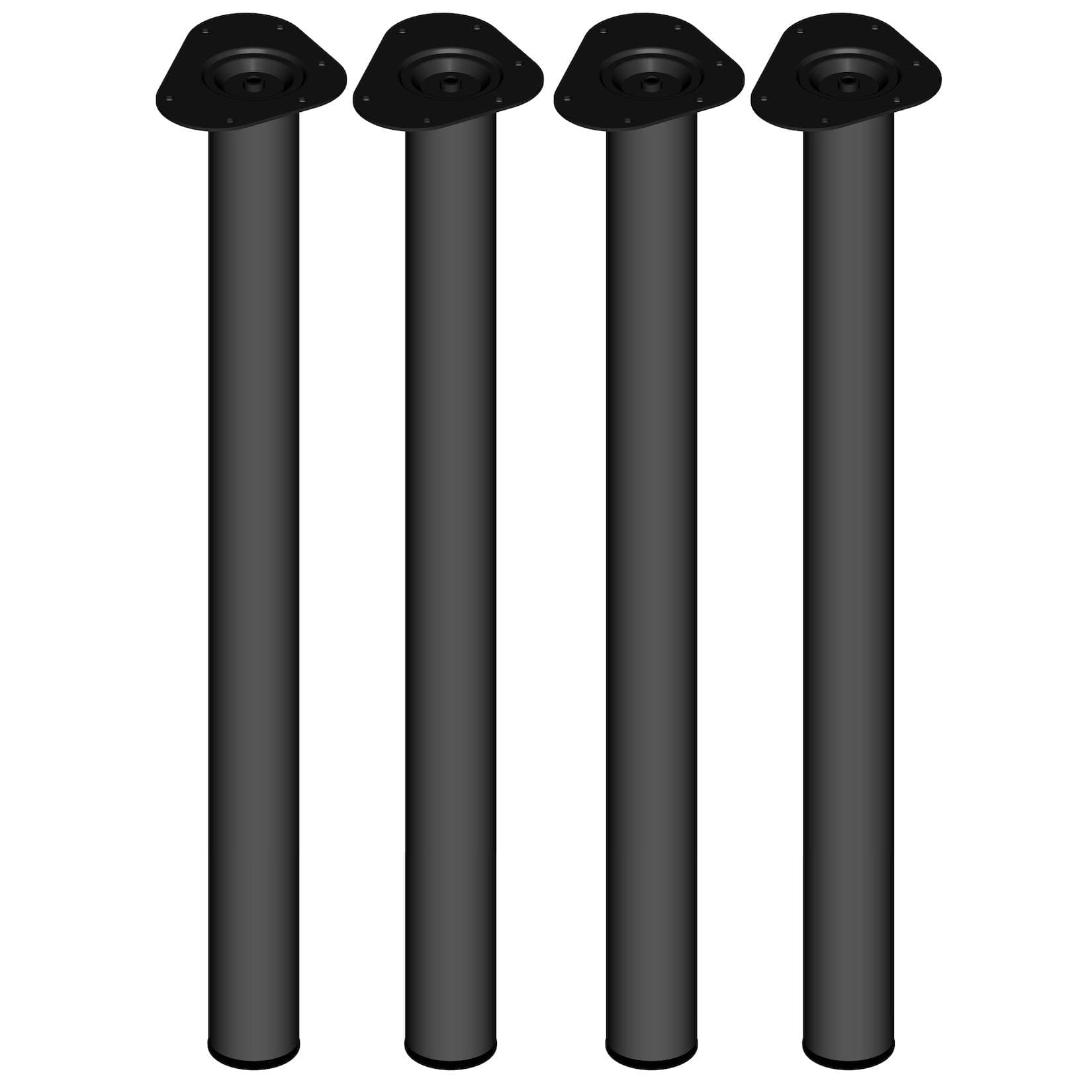 Element System Tischbeine 4er-Set TOSKANA Tischbeine Tischgestell Ø60 Schwarz