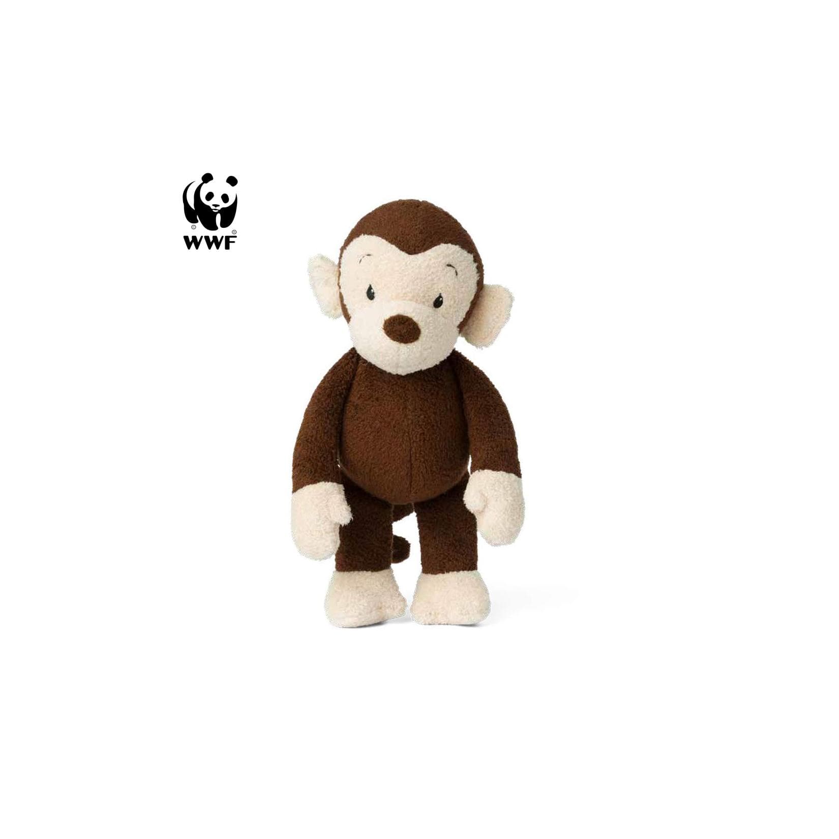 WWF Cub Club - Mago das Äffchen (braun, 22cm) mit Quietscher Kuscheltier