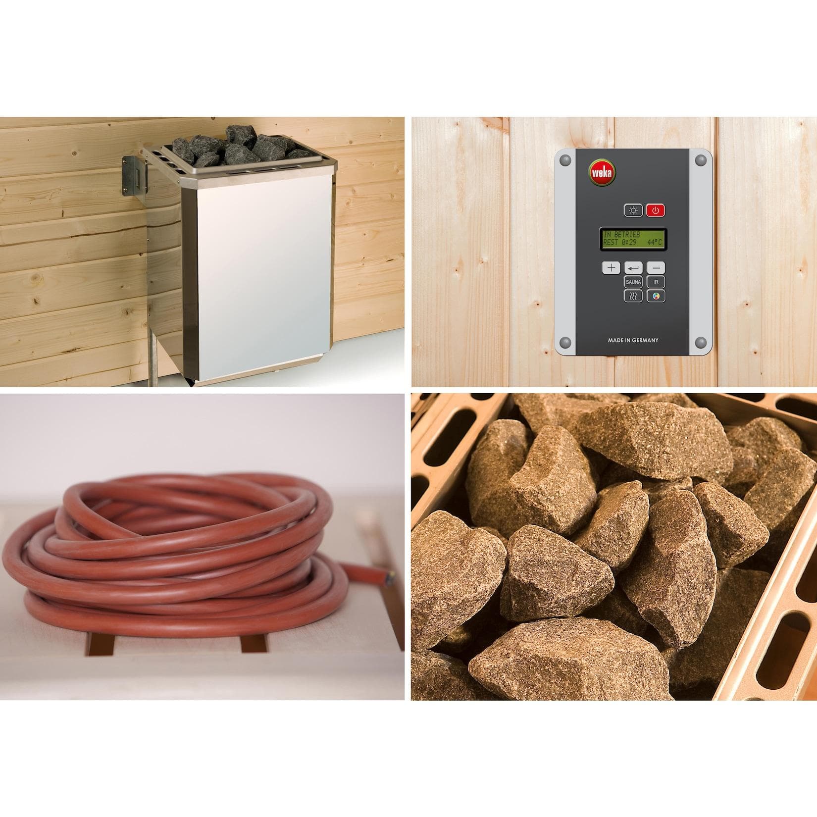 WEKA Saunaofen OS 9 kW Externe Silberfarben