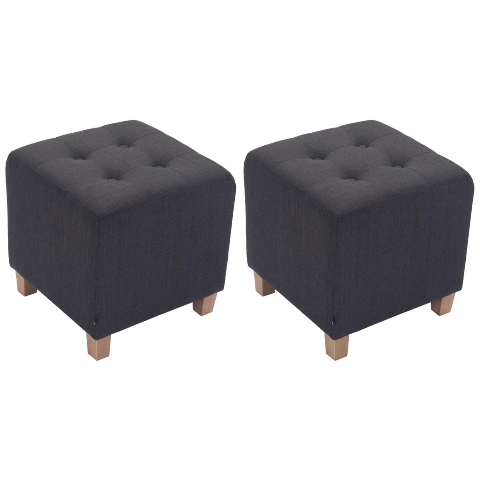 Stoff Sitzwürfel 2er Set - Hochwertige Polsterung