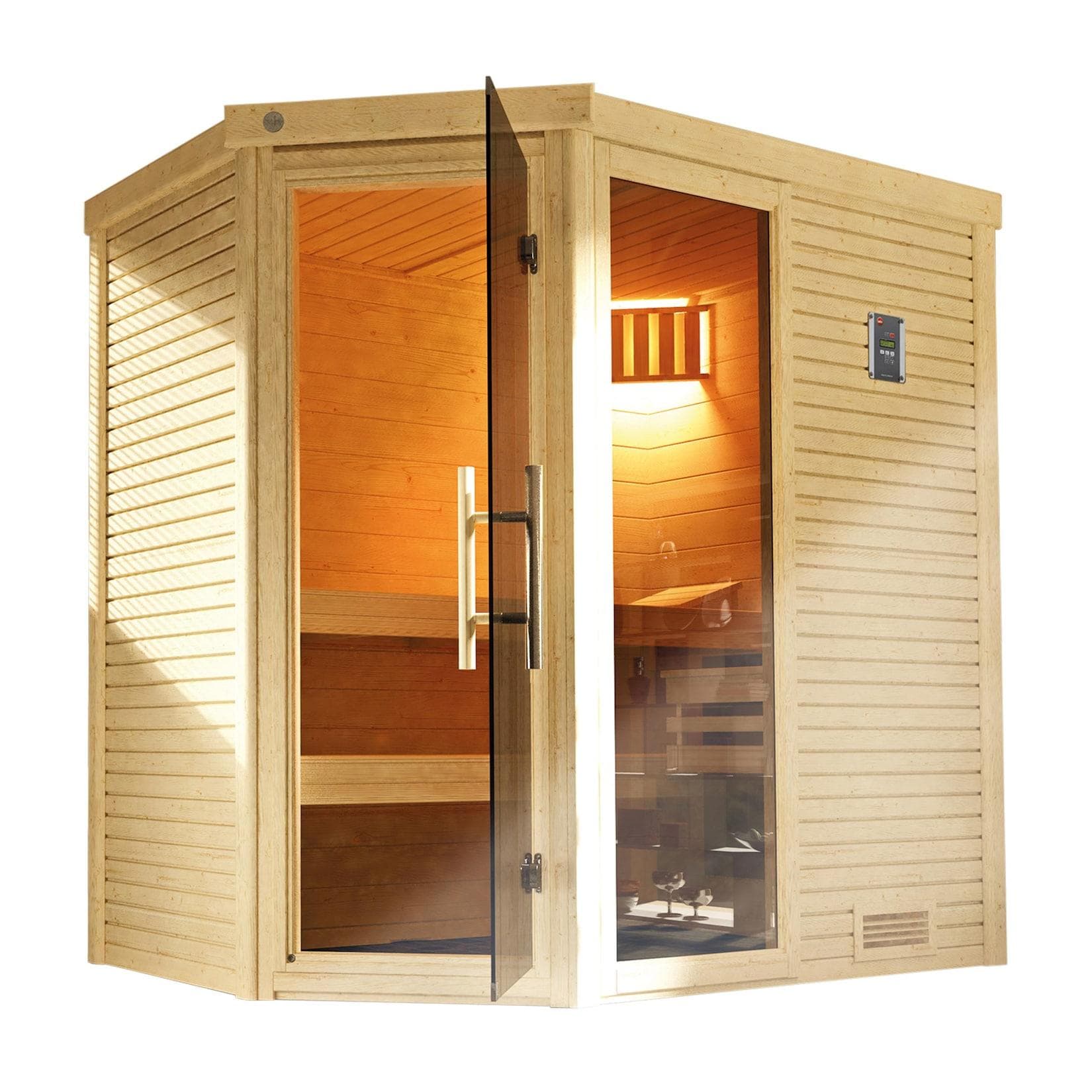 WEKA Sauna Cubilis Beige Saunaofen 7,5 kW Externe Steuerung