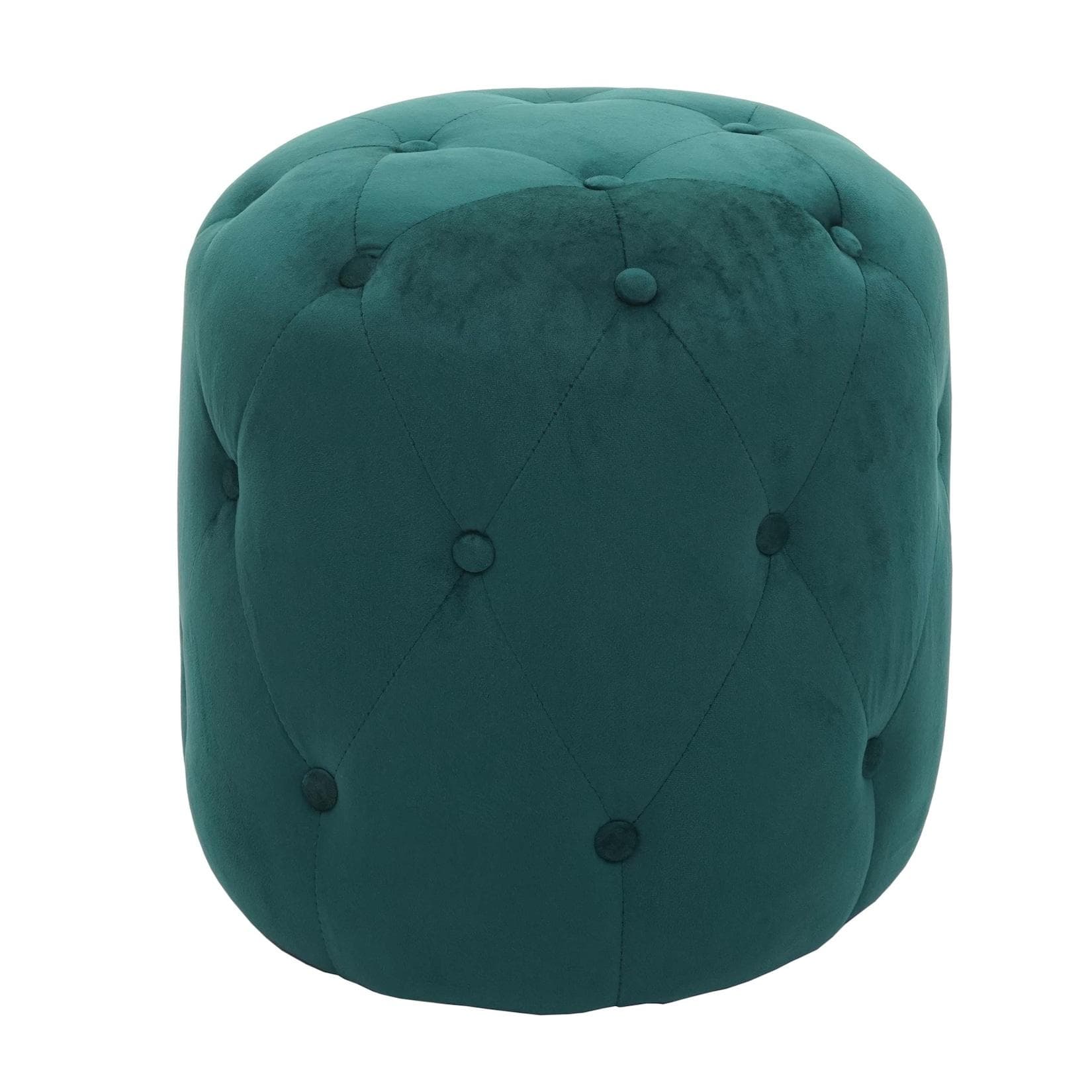 MCW Hocker MCW-D22 Samt dunkelgrün Sitzhocker Ottomane