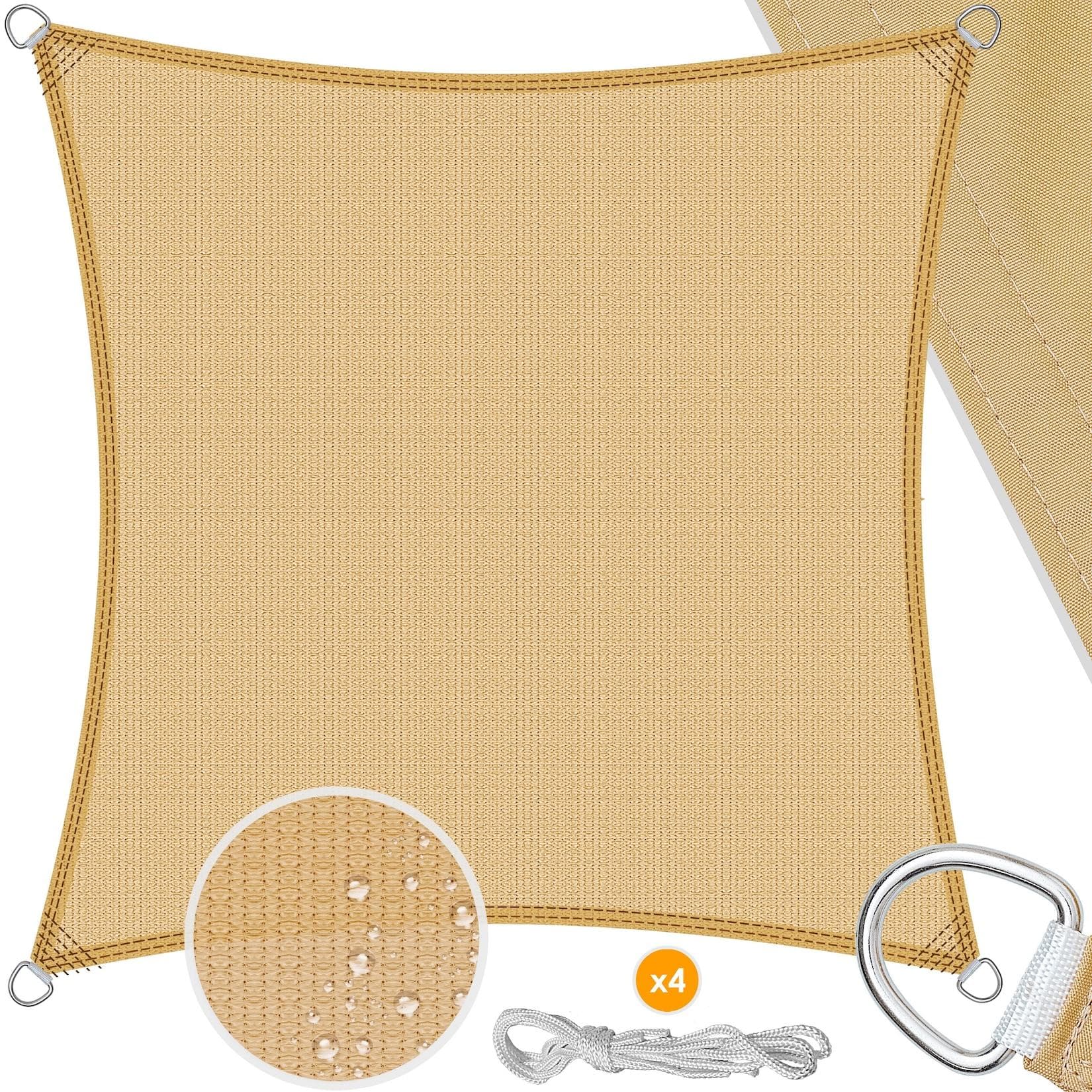 KESSER Sonnensegel HDPE Sonnenschutz Windschutz