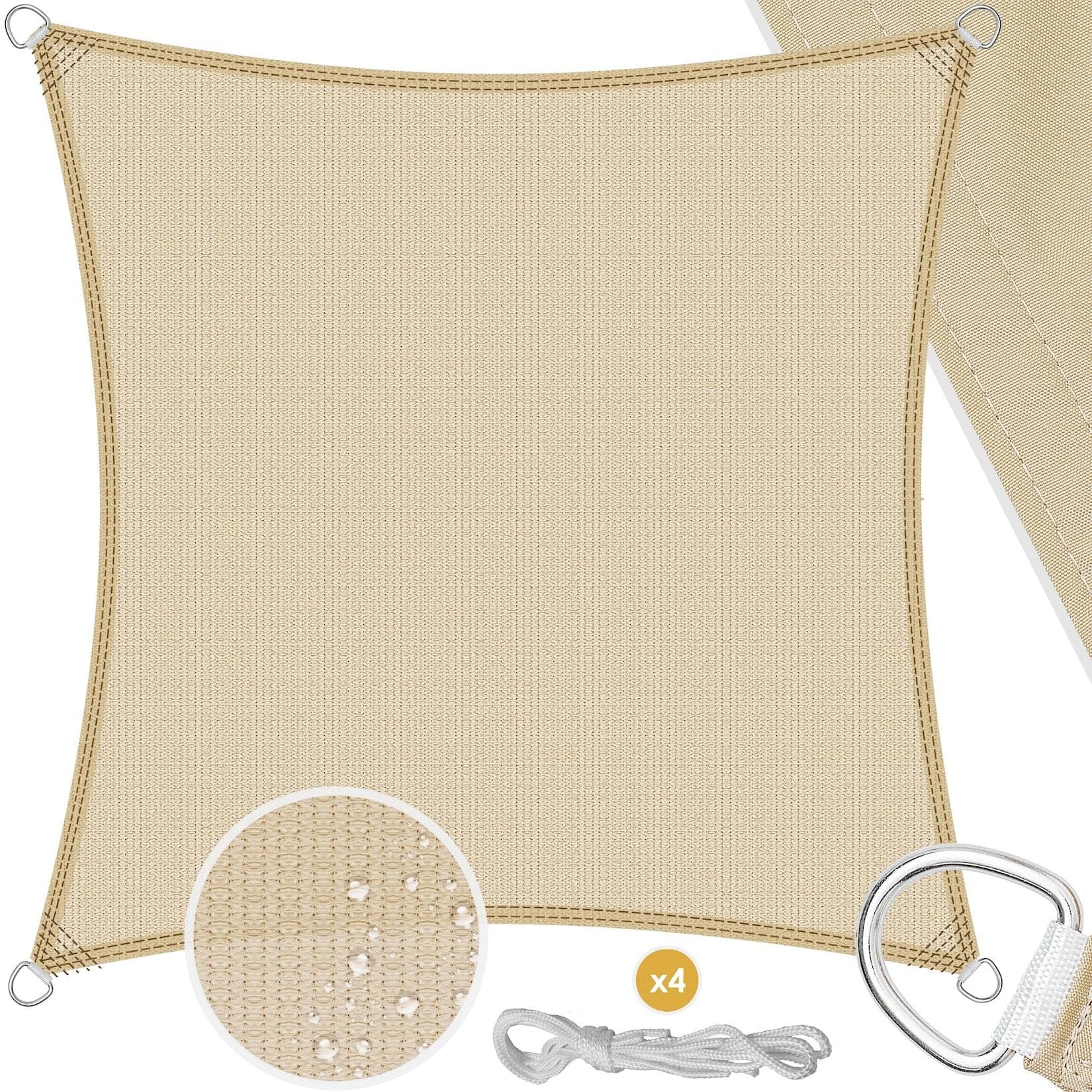 KESSER Sonnensegel HDPE Sonnenschutz Windschutz