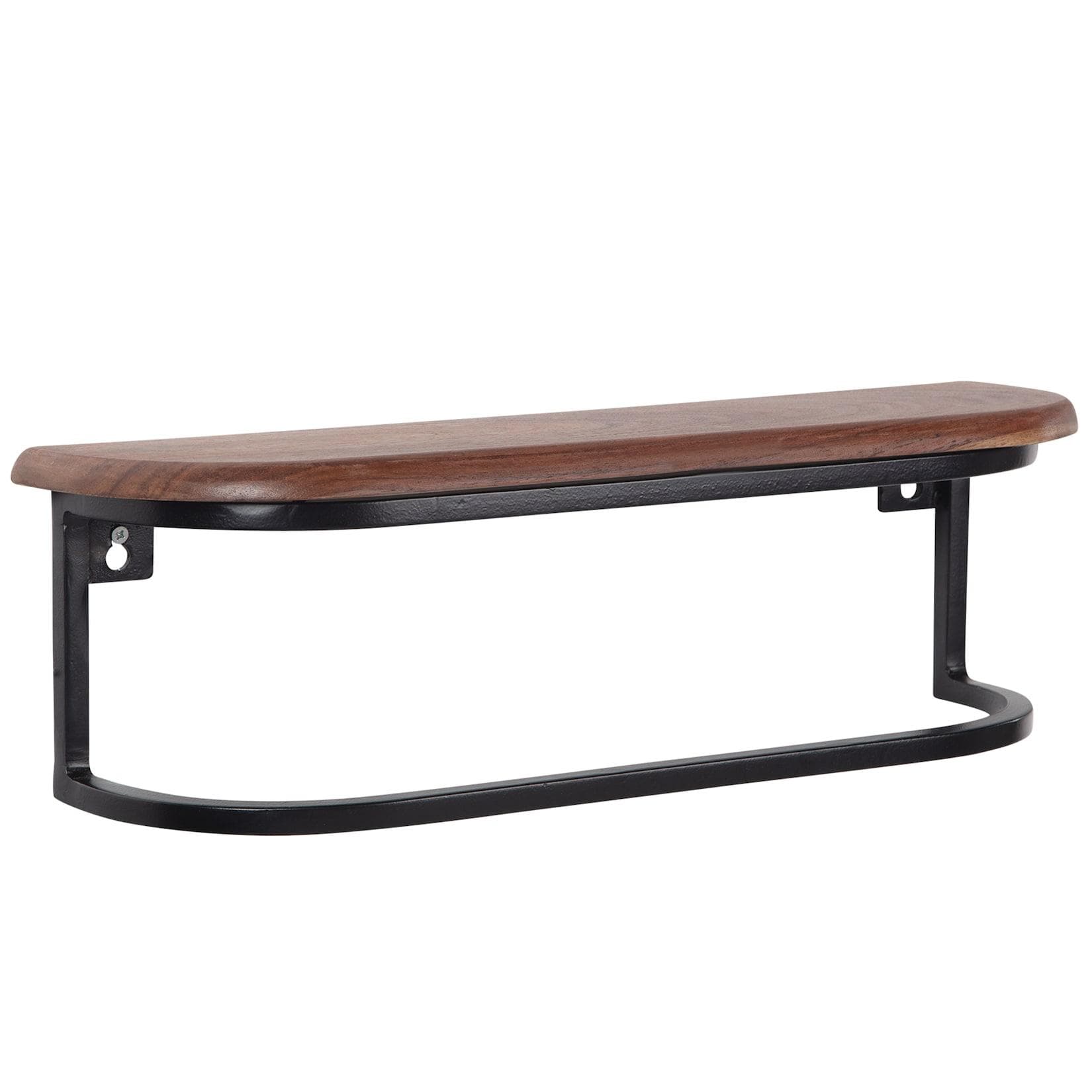 FineBuy Wandregal Industrial Massivholz Metall Hängeregal