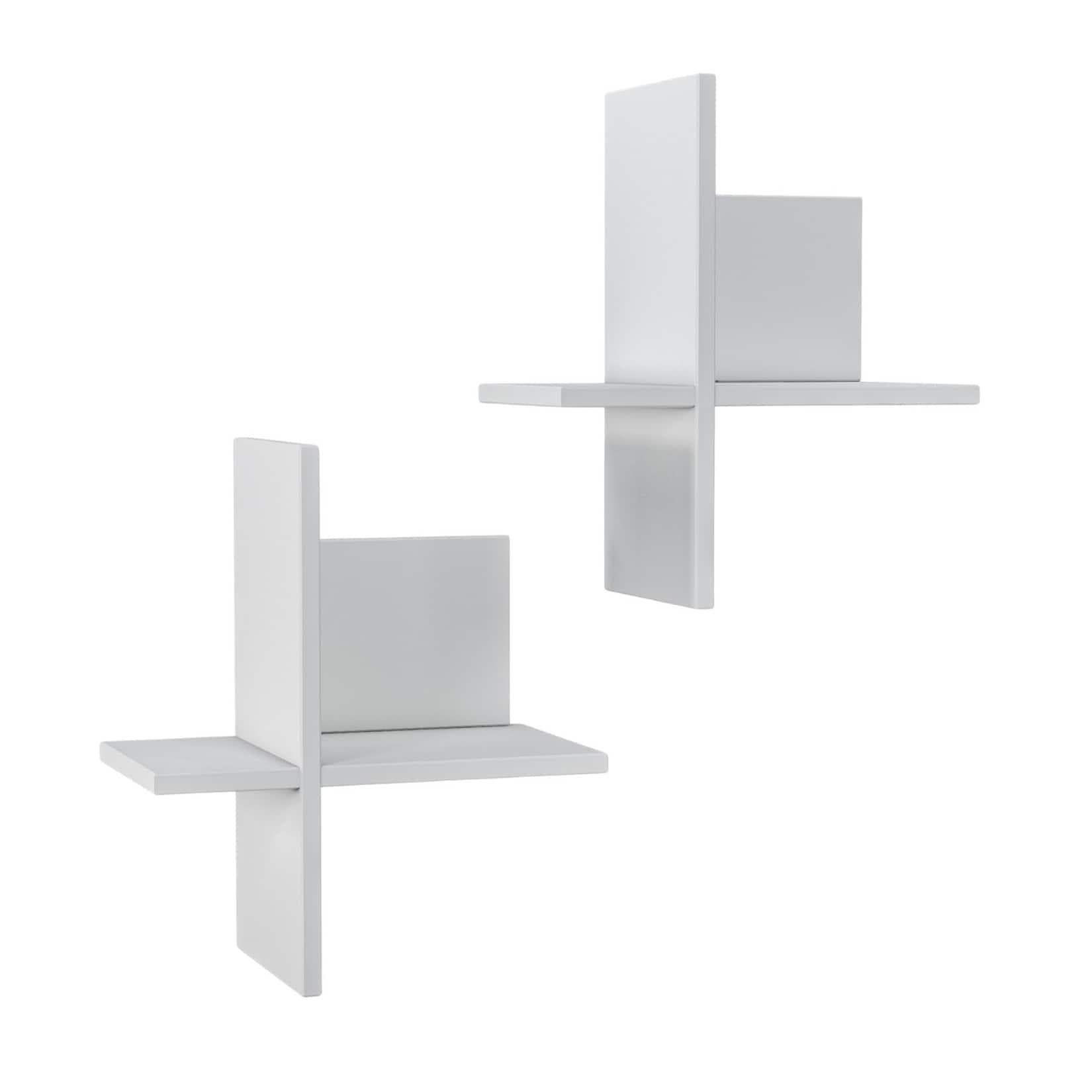 Weißes Wandregal Set BRICK - Modernes Design für Bücher & Deko