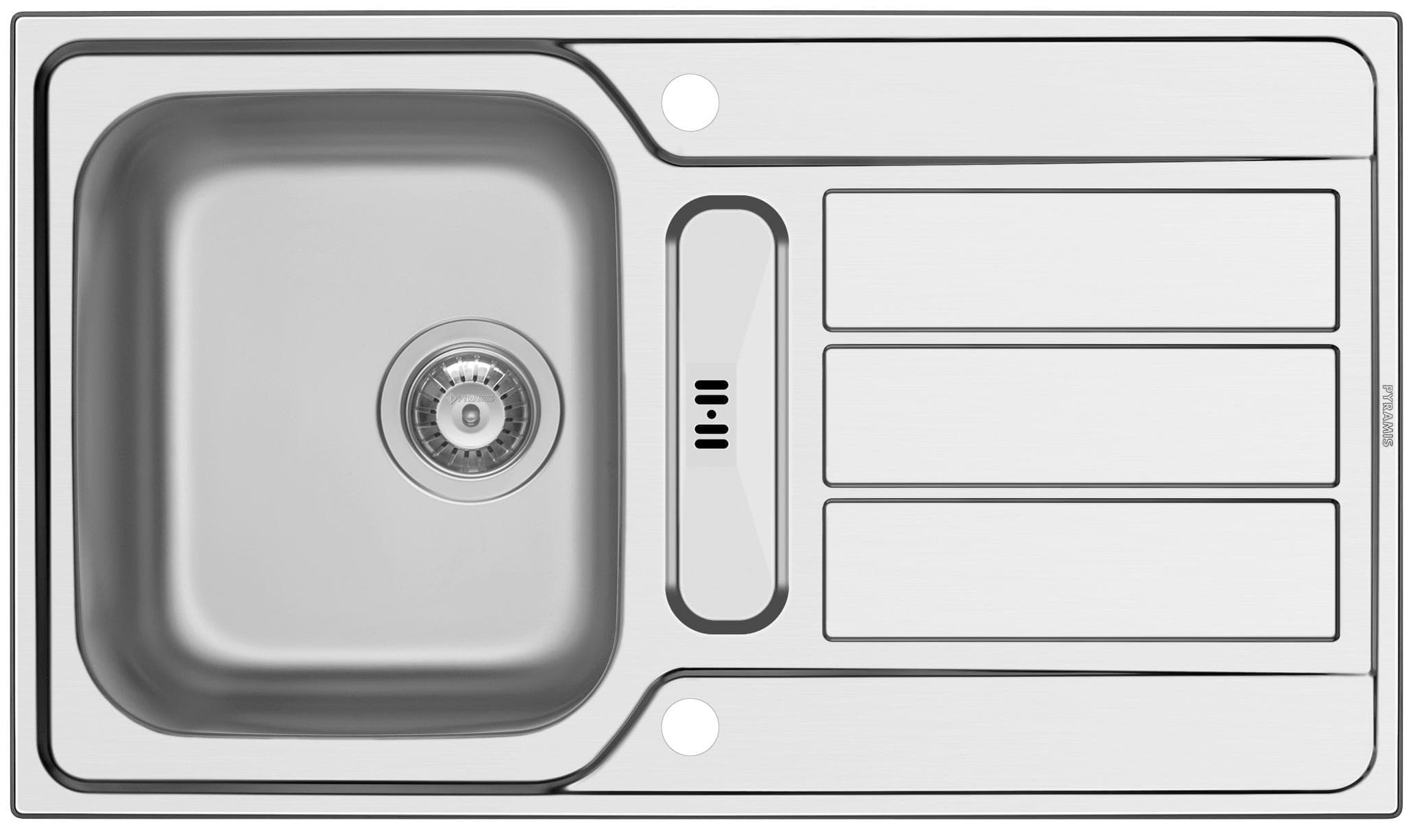 Edelstahlspüle PYRAMIS Athena Silber Küchenspüle