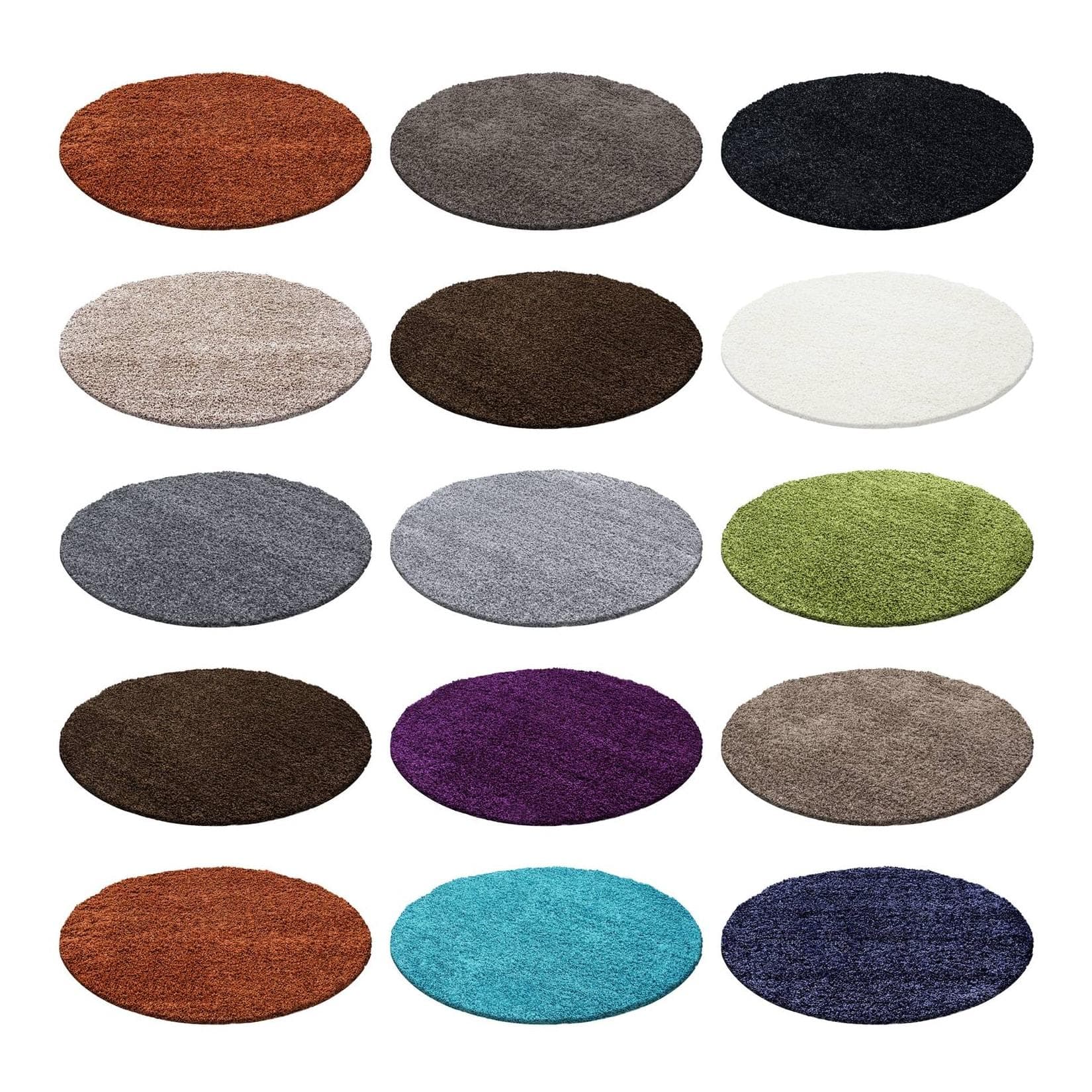 Ayyildiz Hochfloriger Teppich Rund Beige Modern