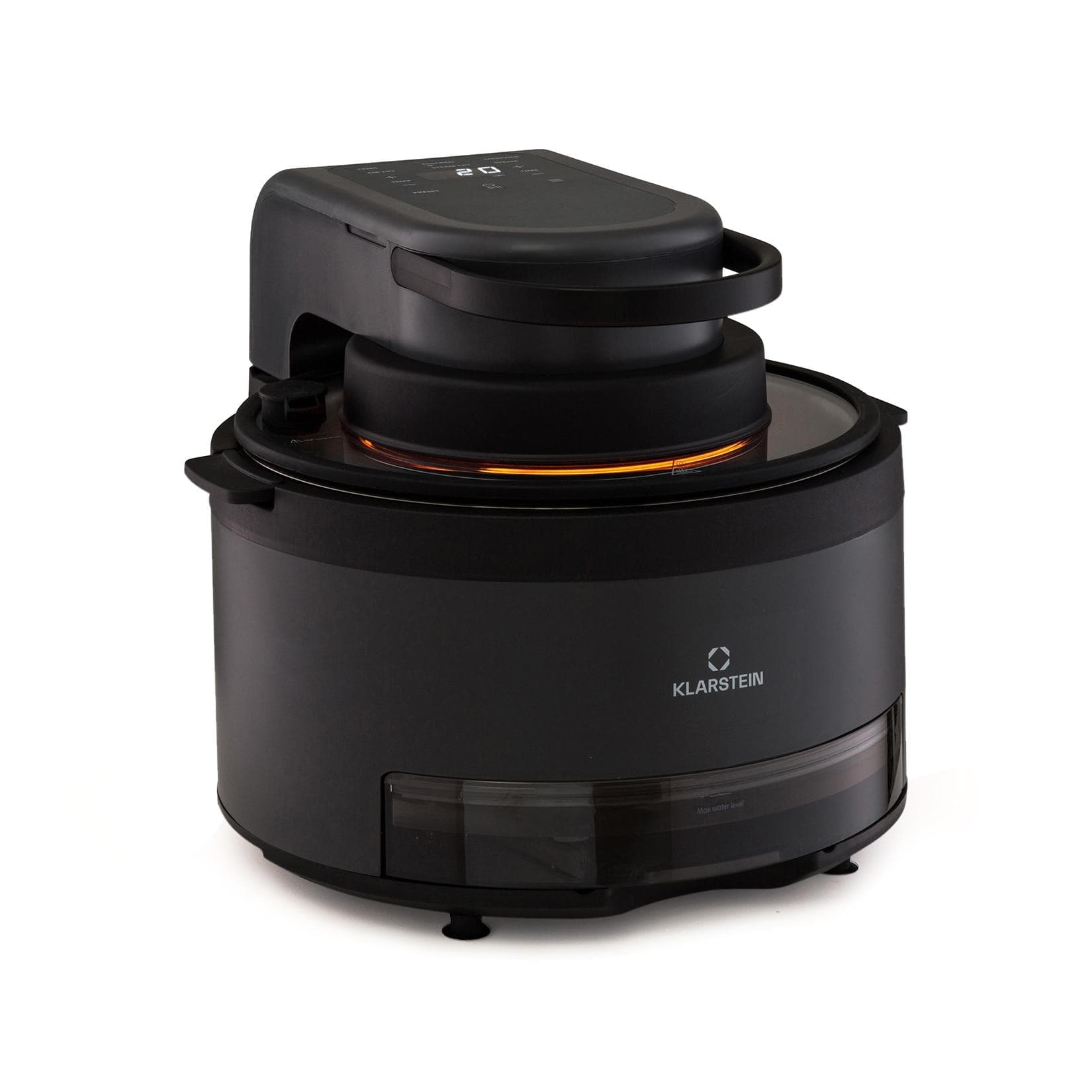 Vendure Heißluftfritteuse mit Dampffunktion 1250W 5L Schwarz