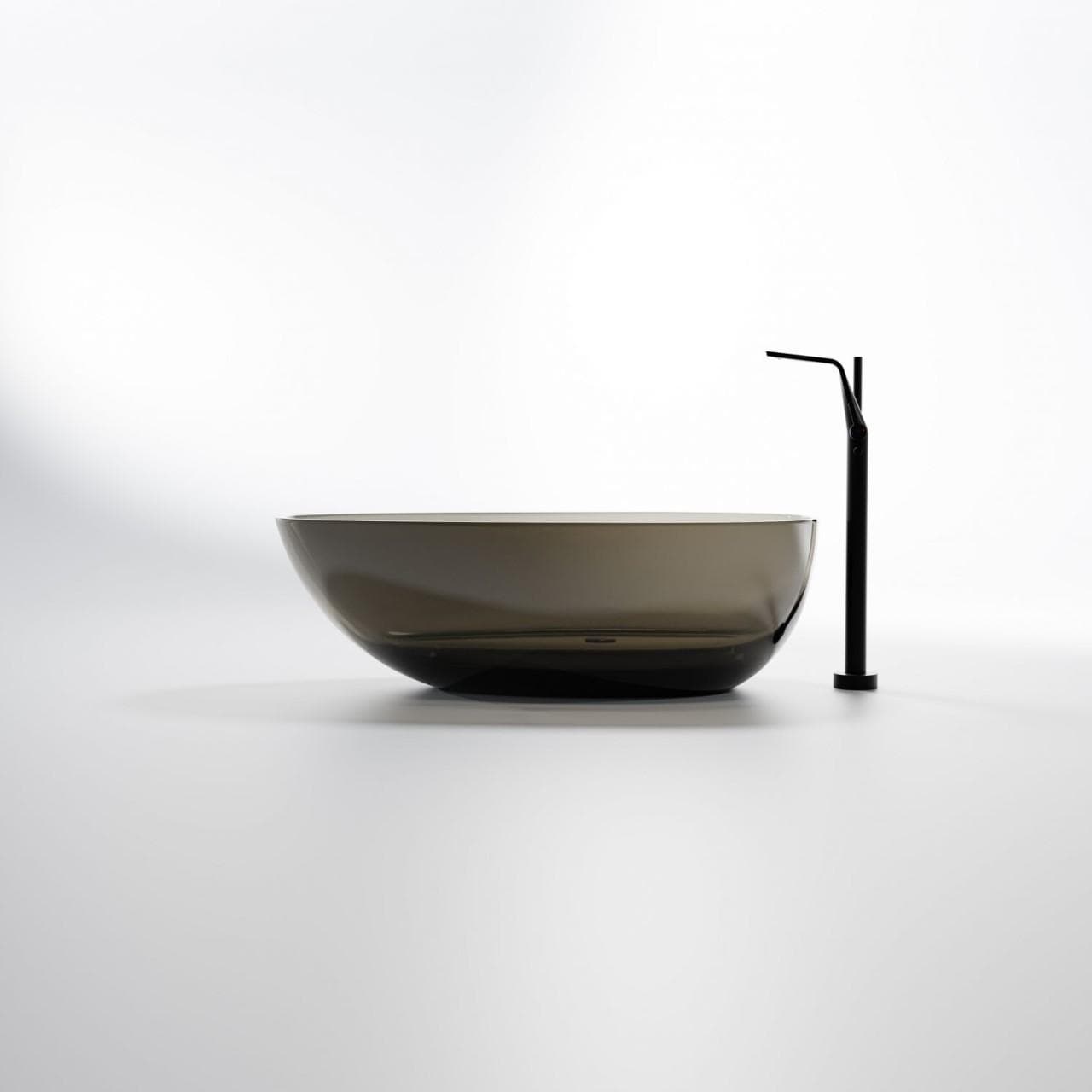 Steinberg Serie 489 Freistehende Badewanne aus Polyresin, Graphit