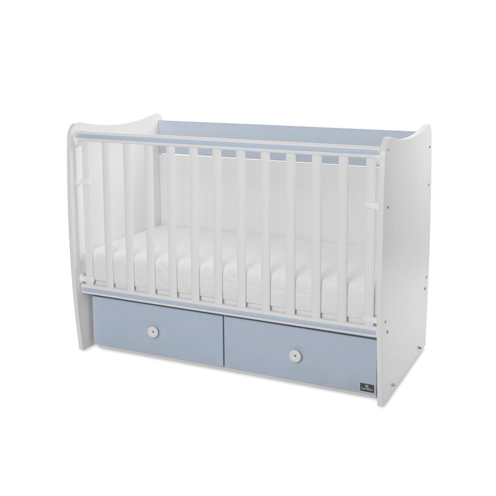 Lorelli Babybett MATRIX NEW Kinderbett blau mit Schubladen