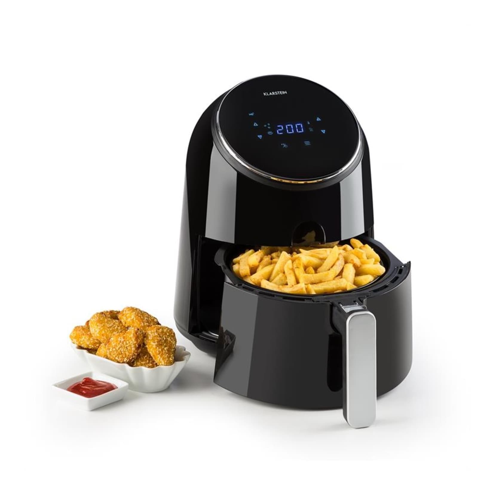 Klarstein AirVital Heißluftfritteuse 1300W 2,5l CeraPlus-Antihaft Touch Schwarz