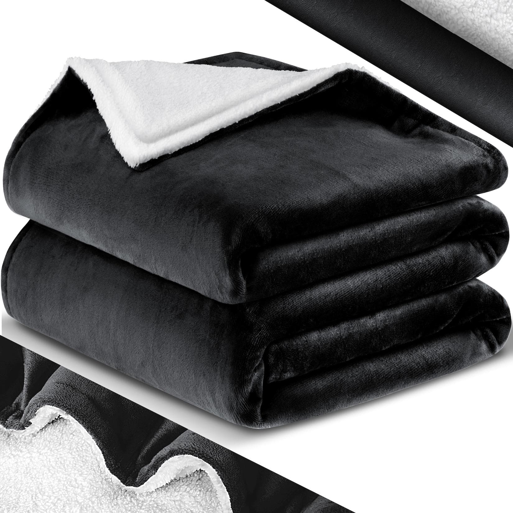 KESSER® Kuscheldecke Flauschige Sherpa Extra Weich & Warm Wohndecke Flanell Fleecedecke