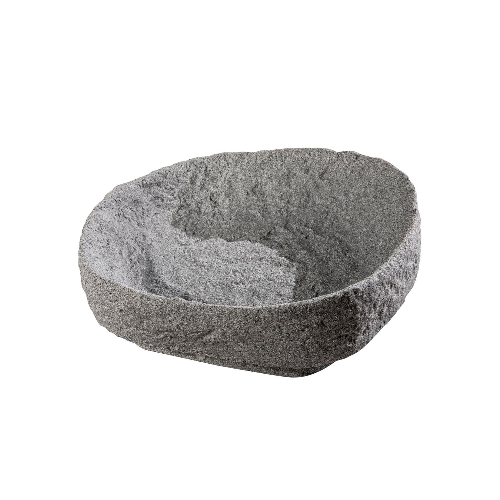 Pflanzschale Natursteinoptik Granitgrau