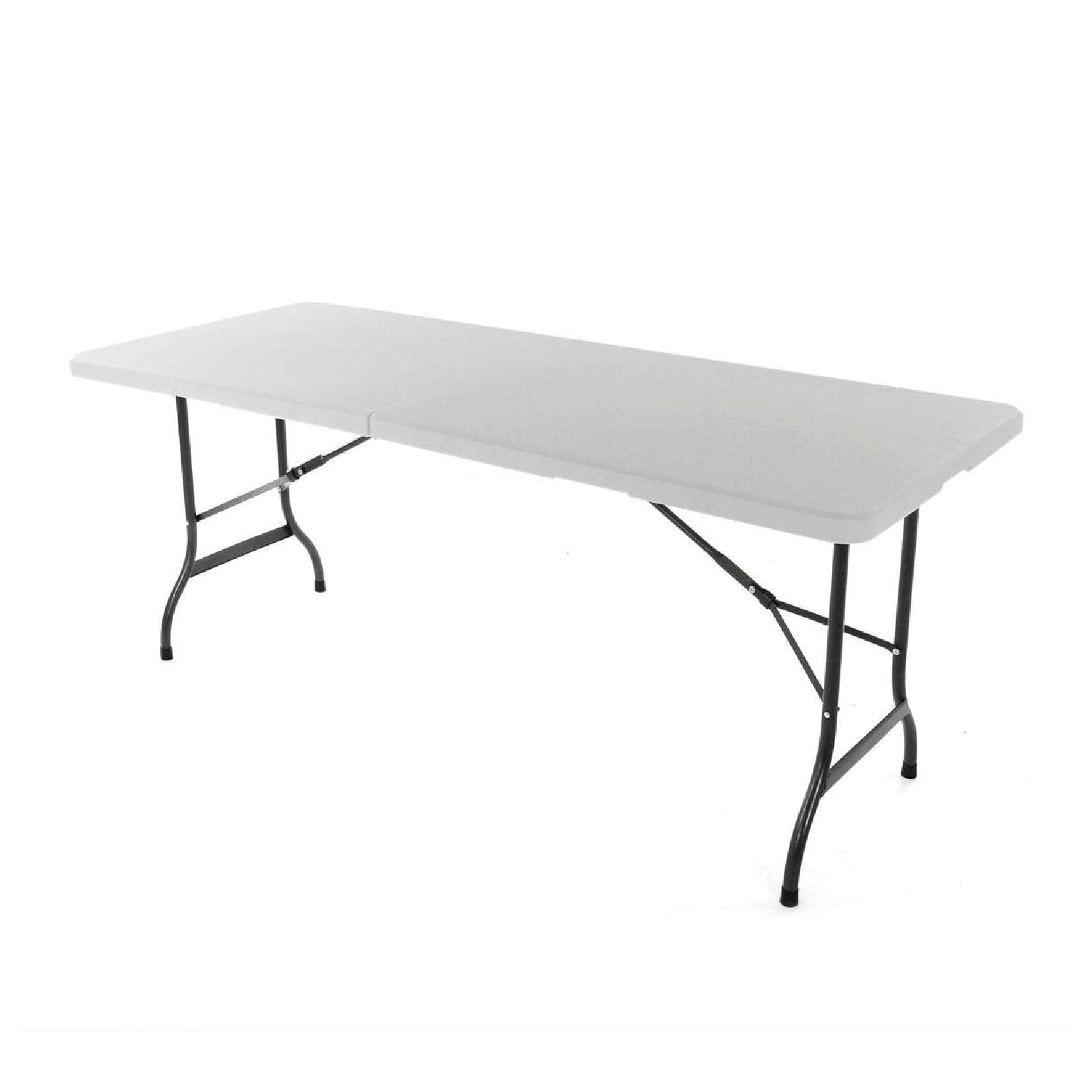 VCM Klapptisch Weiß Wetterfest 180cm für Garten und Catering