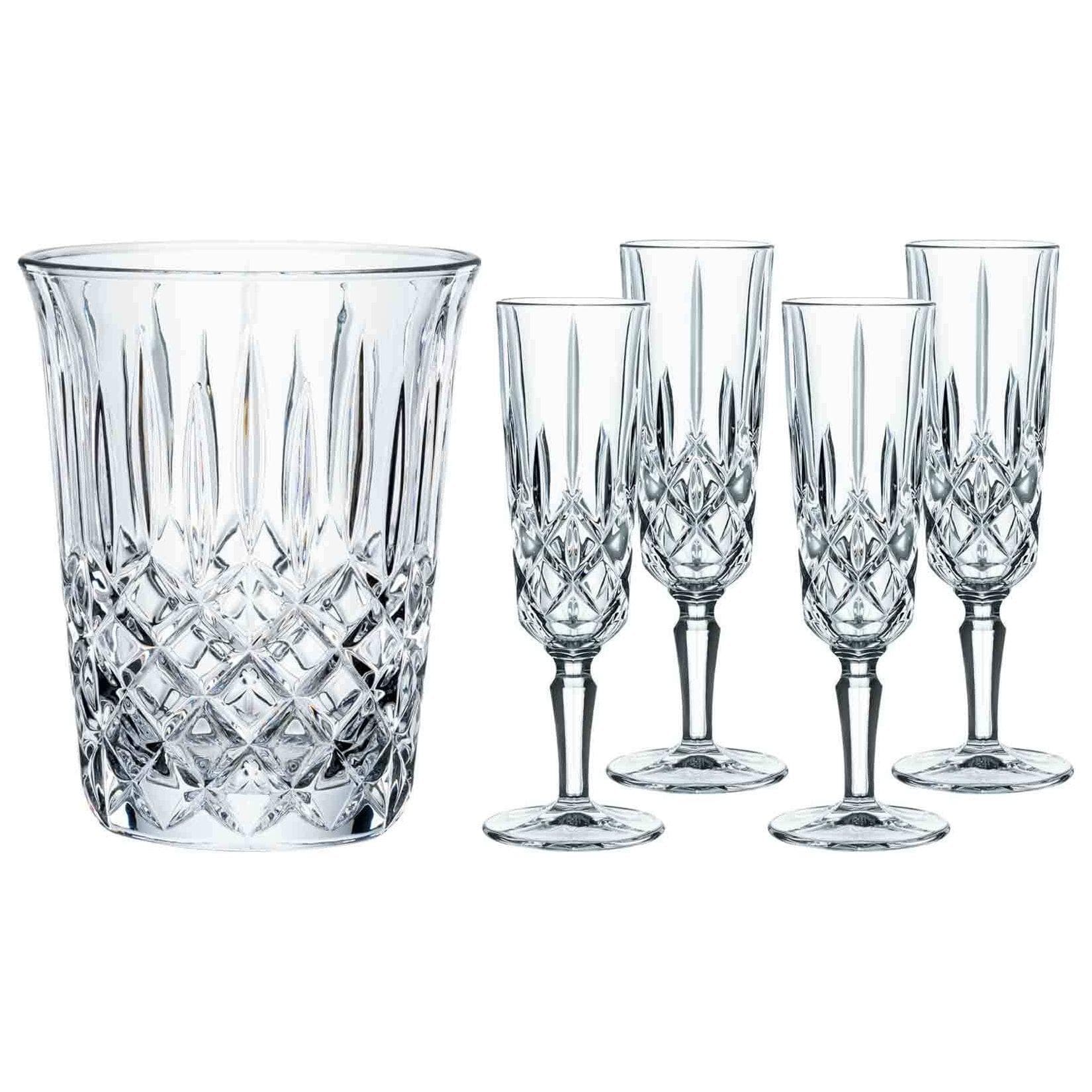 Nachtmann Celebration Set Noblesse 4 Champagnergläser + Sektkühler