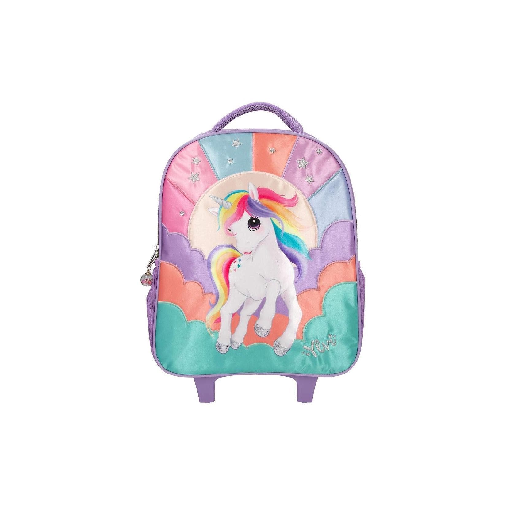 Depesche Schulrucksack Trolley Ylvi Lilafarbig mit Einhorn-Motiv