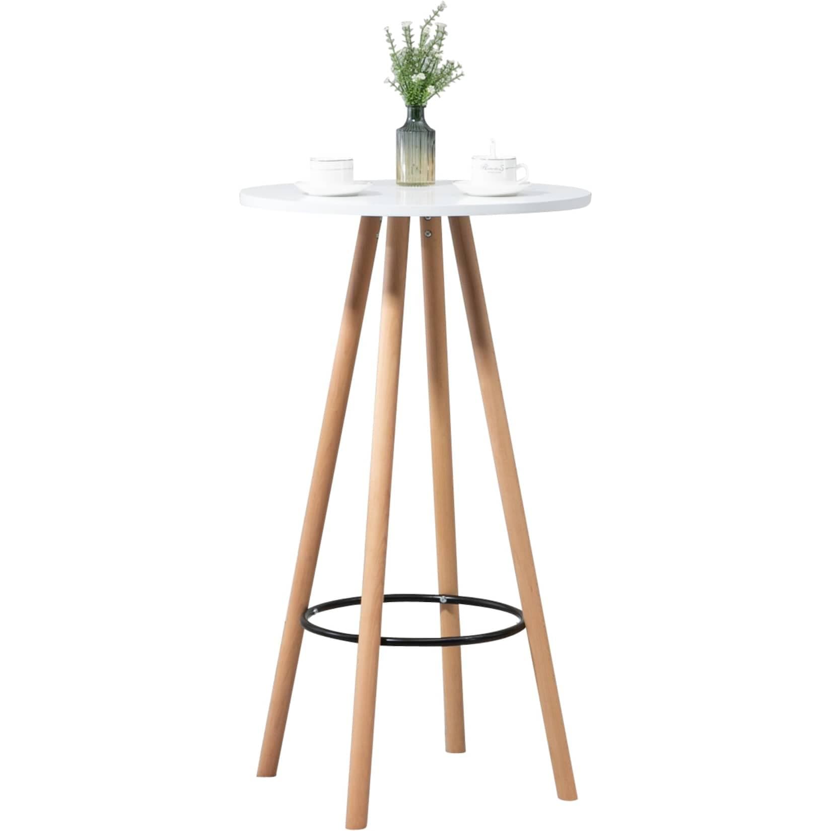 CLP Bartisch Livia rund - Stehtisch MDF & Buchenholz