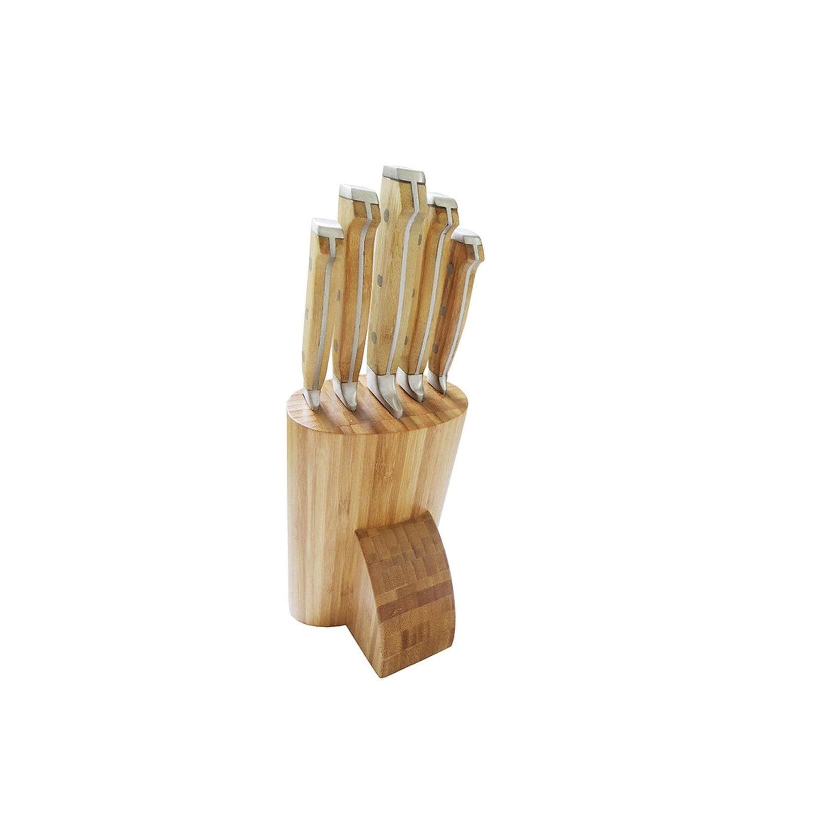 Schäfer Messerset 6-teilig Bambusblock