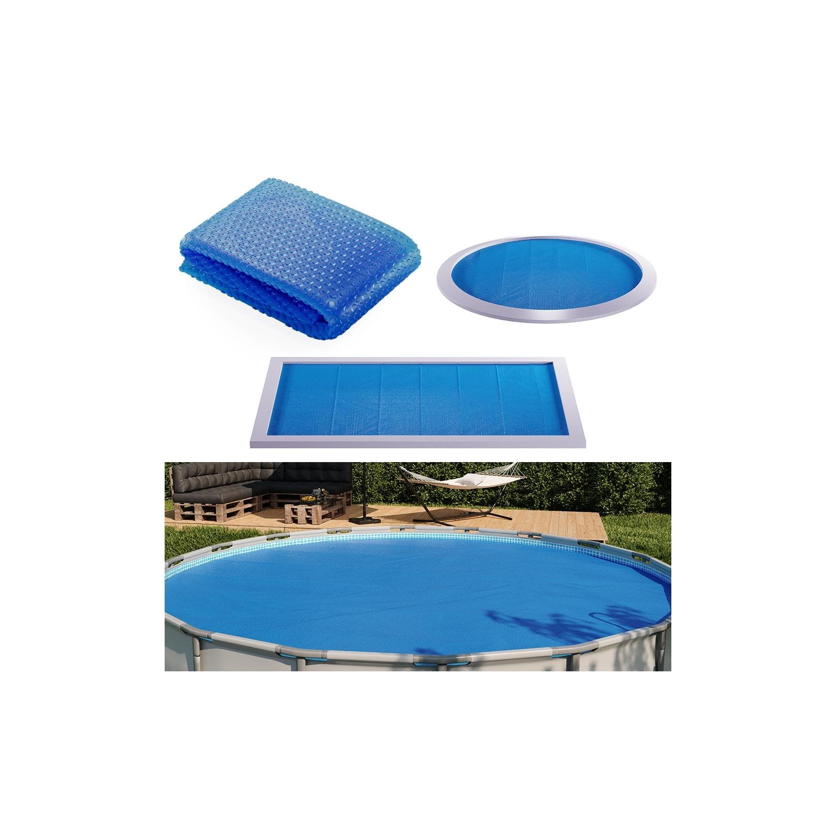 Oskar Solarfolie Pool rund 457cm Solarplane 400µ