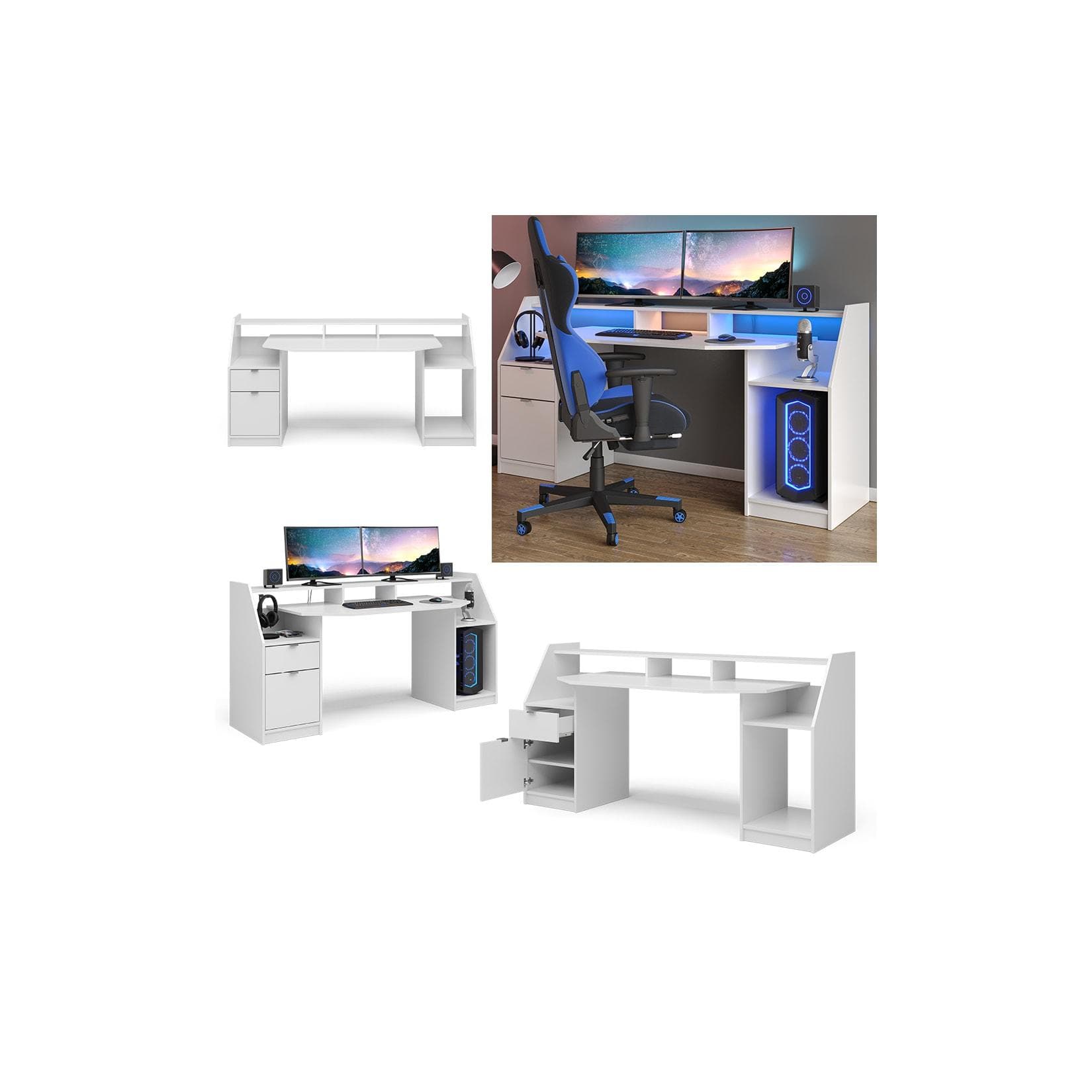 Moderner Schreibtisch in Weiß für Ihr Büro