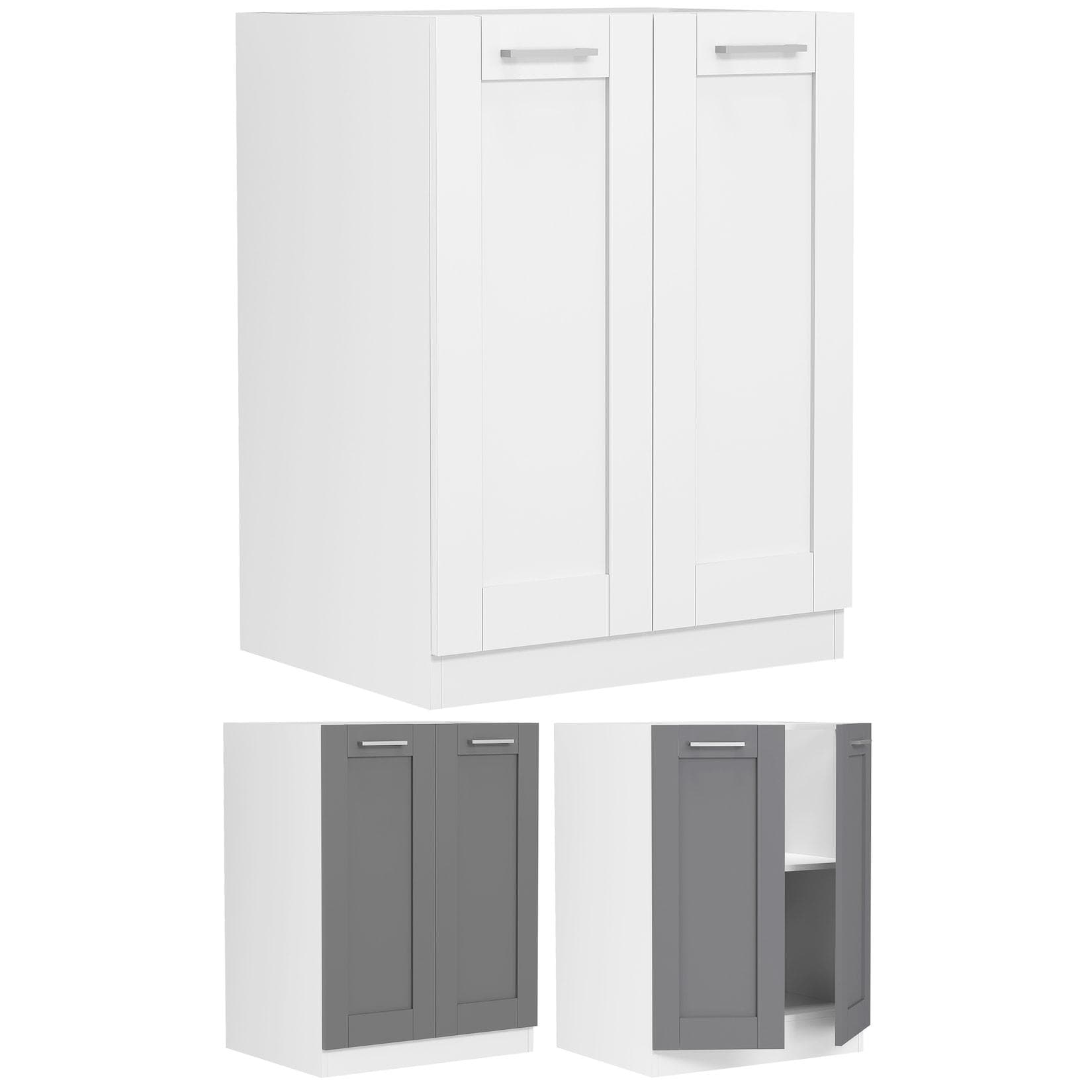 VCM Küchenschrank Colura 60 cm Weiß mit Drehtüren