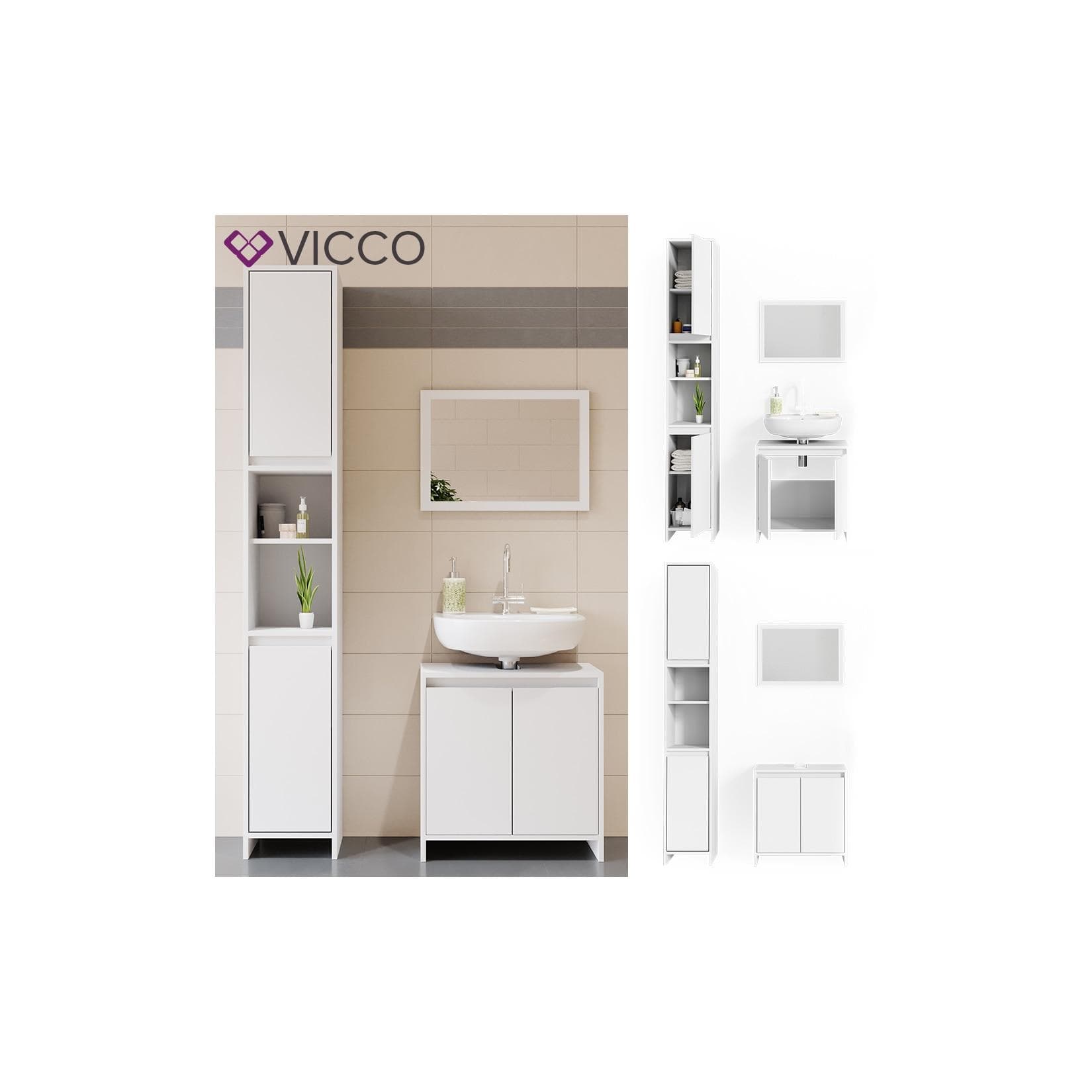 Badezimmerset EMMA Weiß - 3-teilig