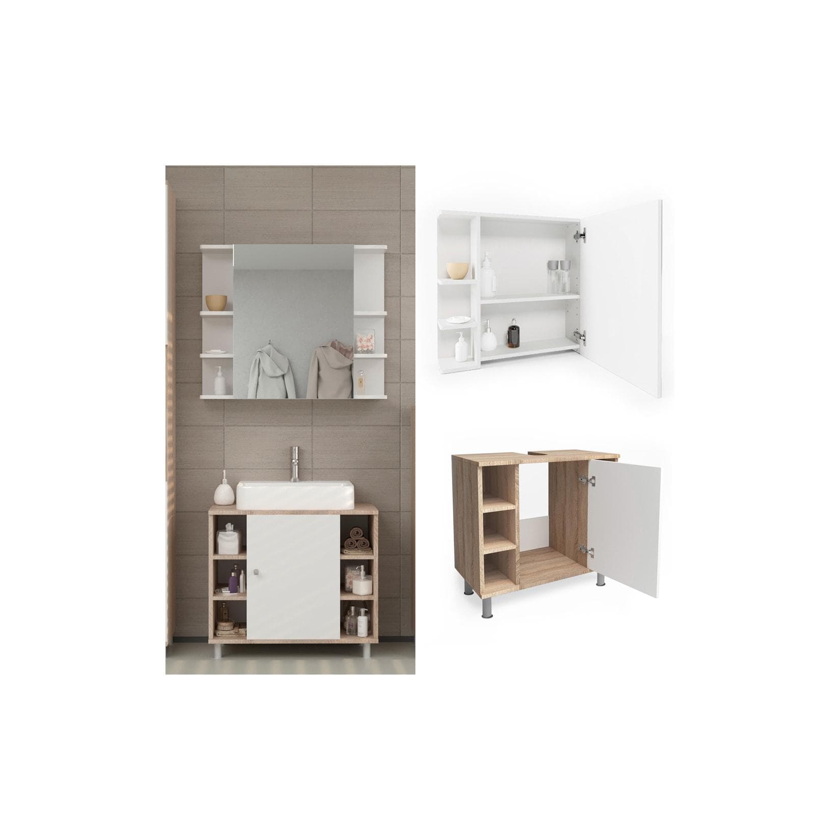 Sonoma Badmöbel-Set - 2 Teile