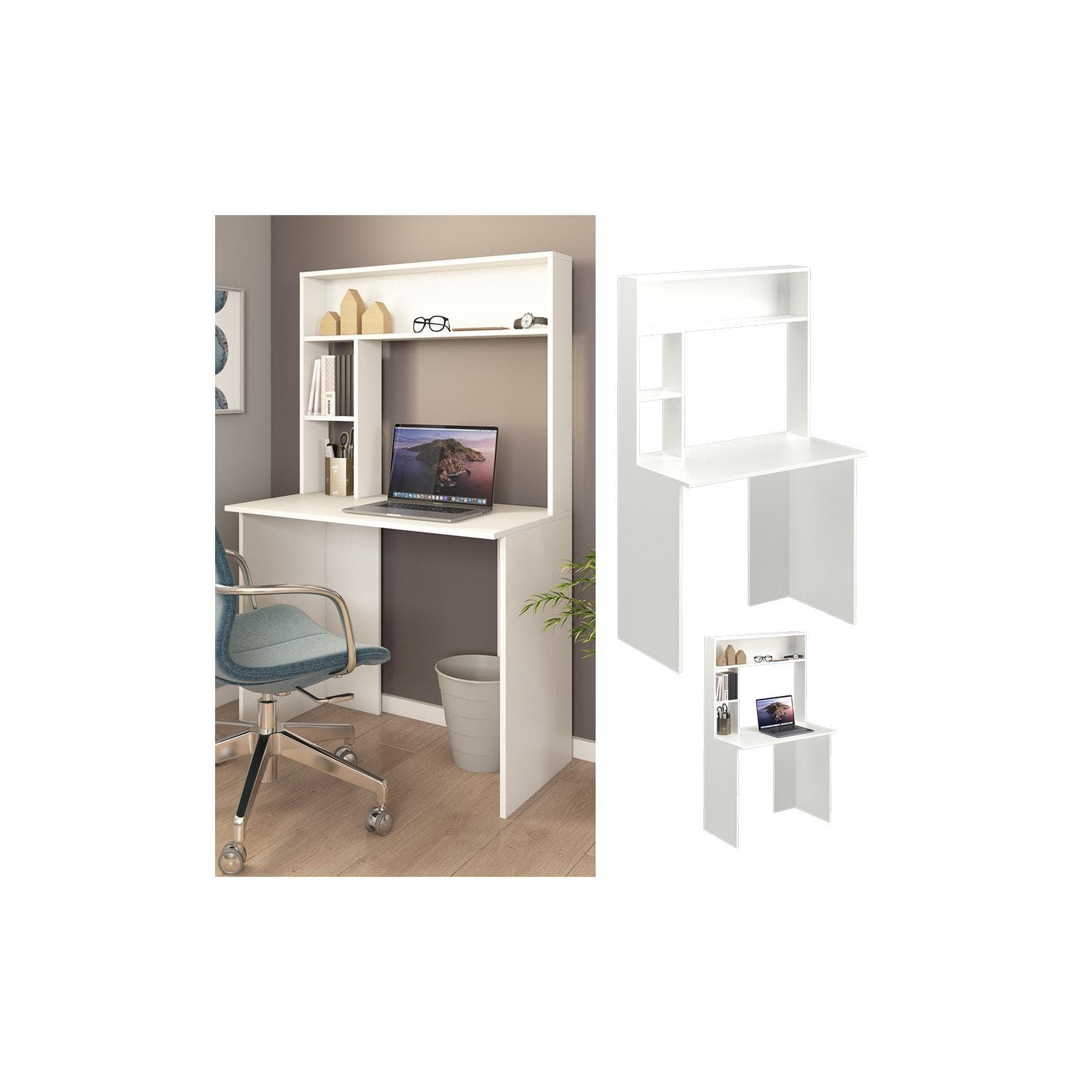 Vicco Schreibtisch Albano Weiß Spanplatte