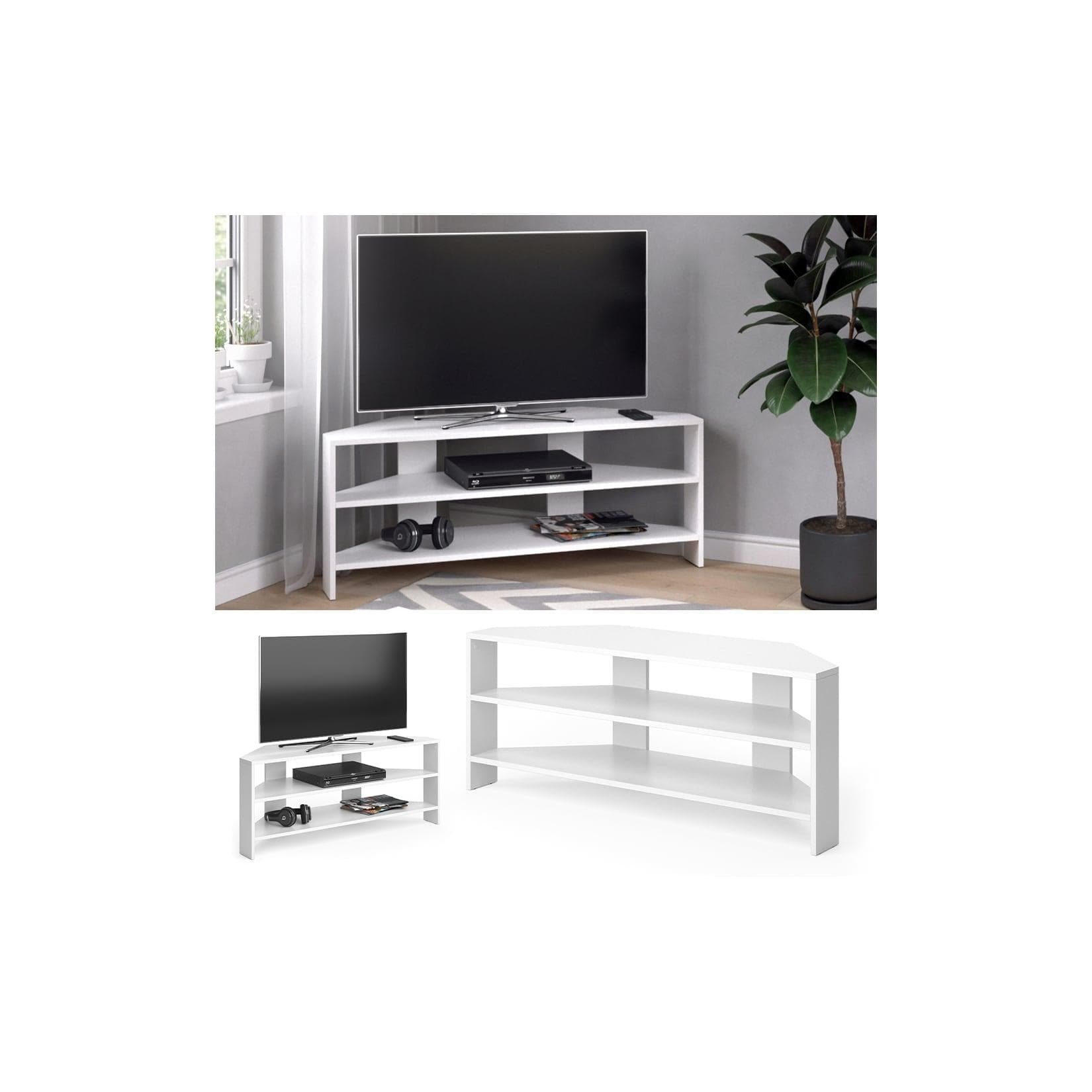 Vicco Lowboard Pit Weiß Skandinavisches TV Board