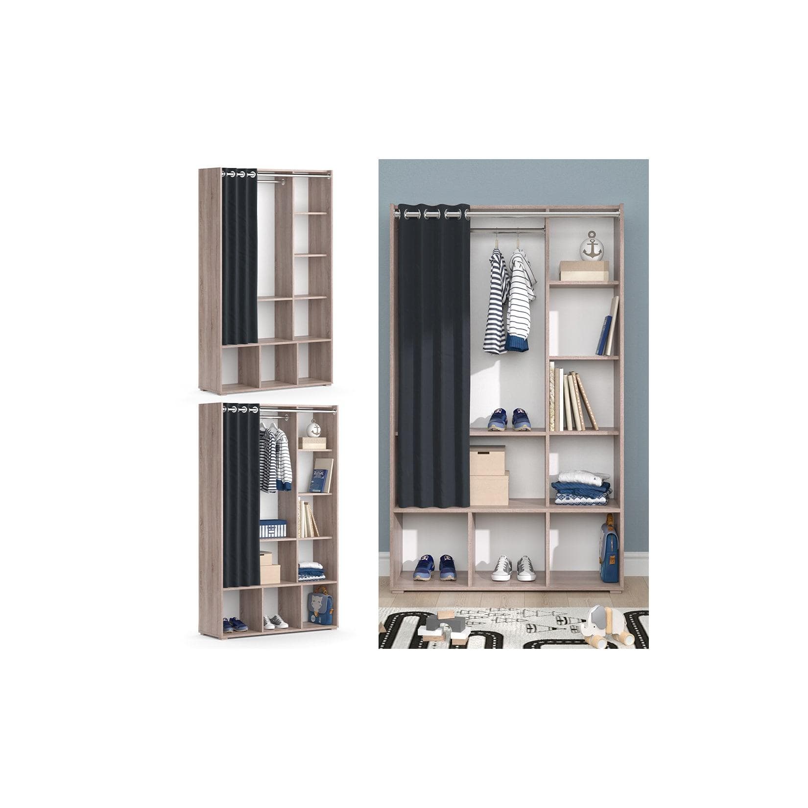 Vicco Kinderkleiderschrank Luigi Sonoma Modern