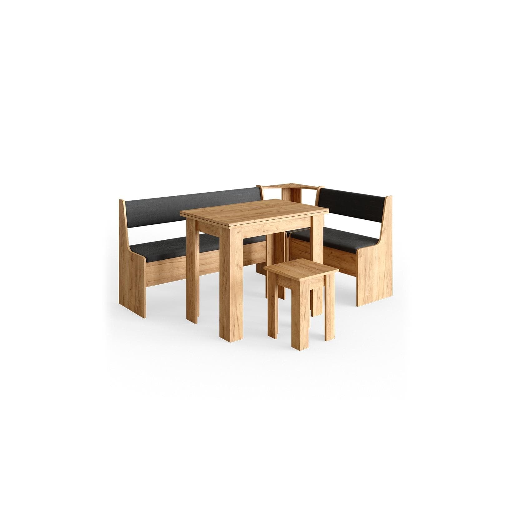 Vicco Eckbankgruppe Roman Eiche/Anthrazit 5-tlg. mit Tisch
