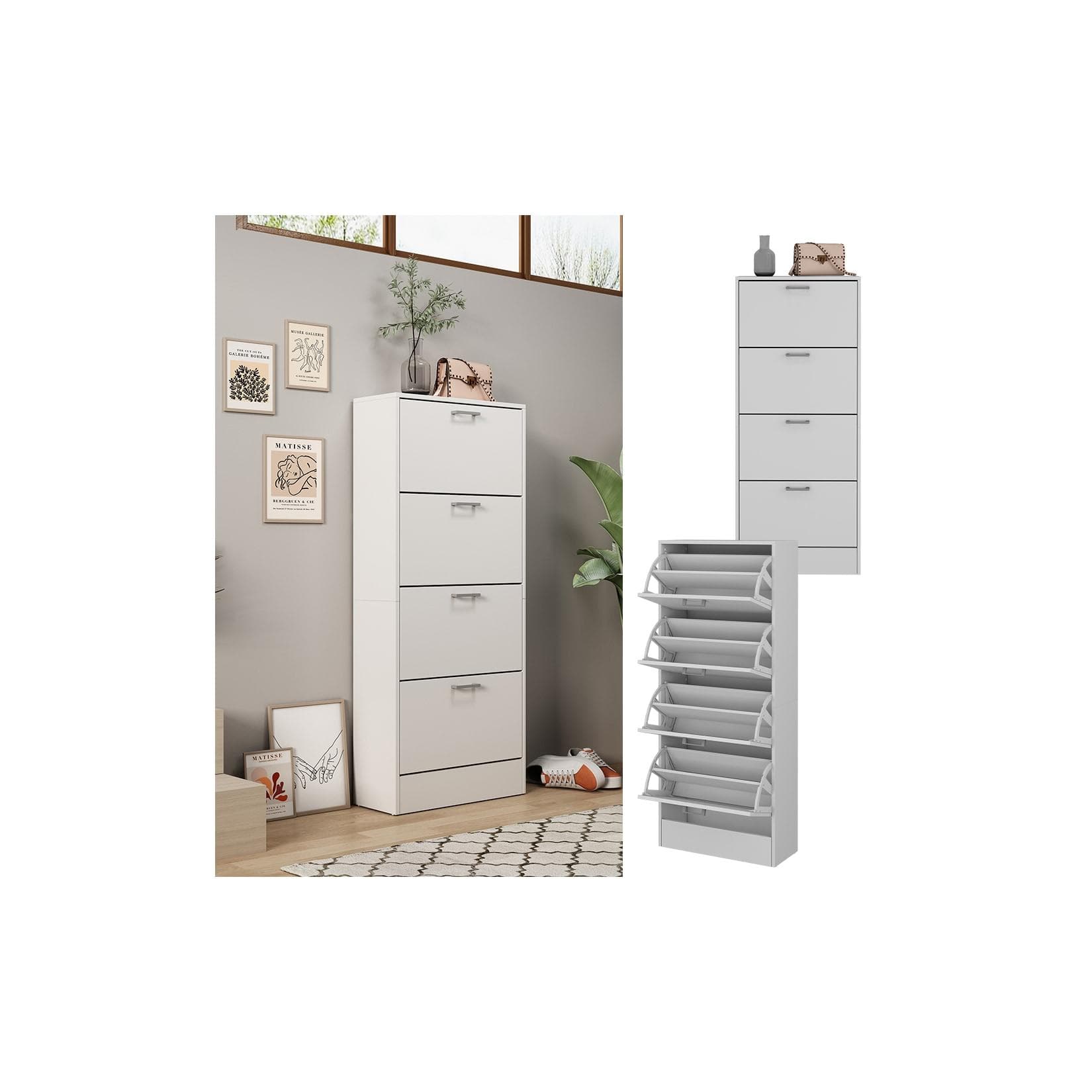 Weißer Schuhkipper zum Aufbewahren von Schuhen