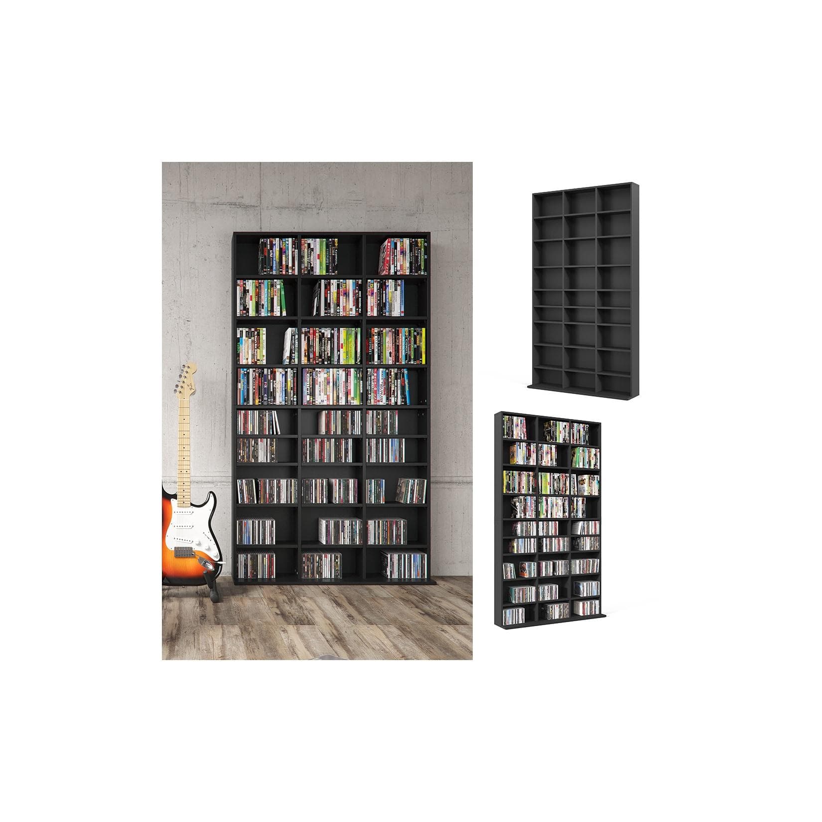 VICCO CD DVD Bluray Regal Medienregal Standregal Weiß