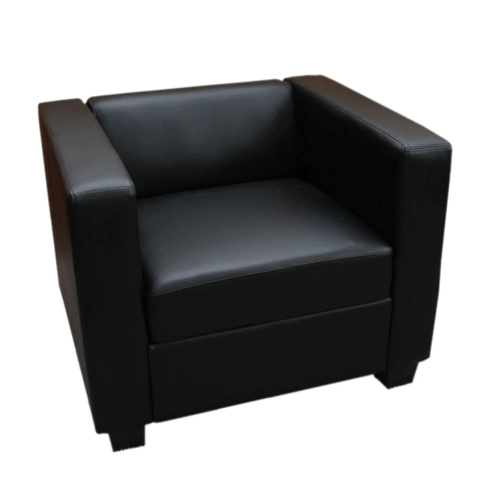 MCW Loungesessel Lille Kunstleder Schwarz Moderner Sessel