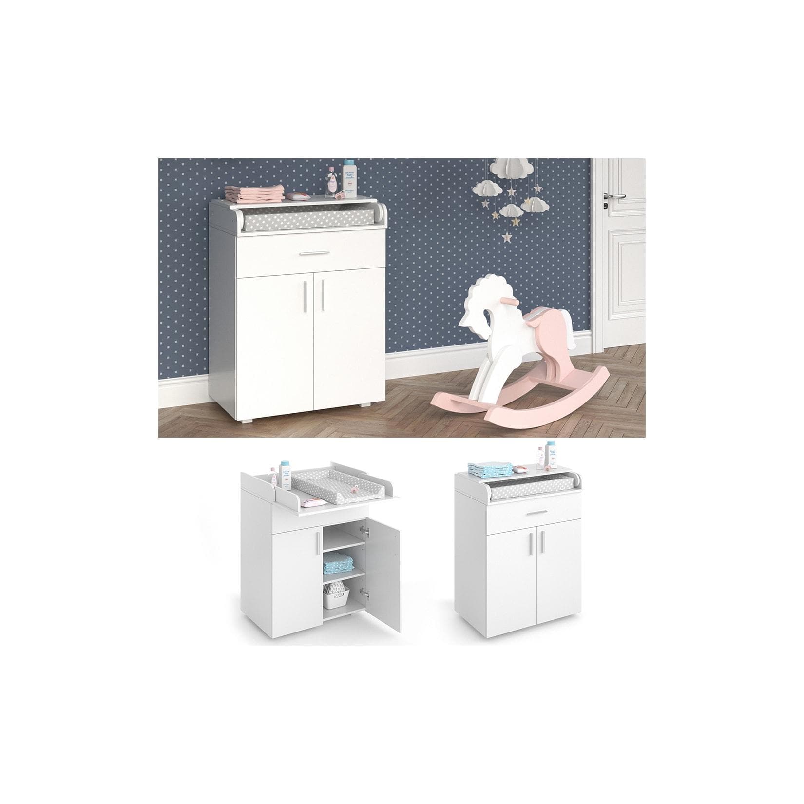 Vicco Wickelkommode Lena Weiß - Funktional & Stilvoll