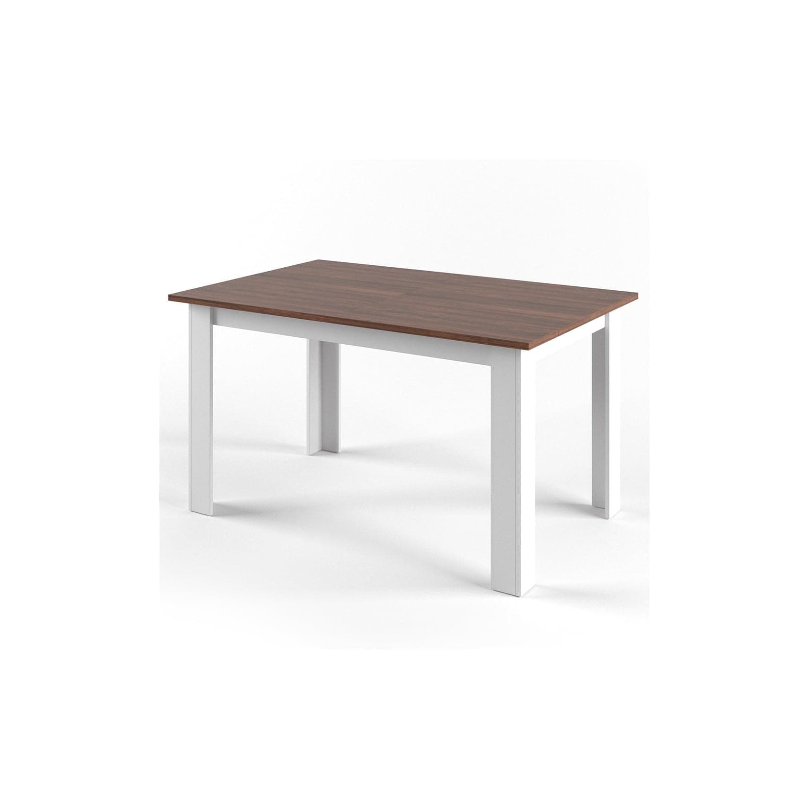 Vicco Esstisch Karlos Weiß Nussbaum Modern