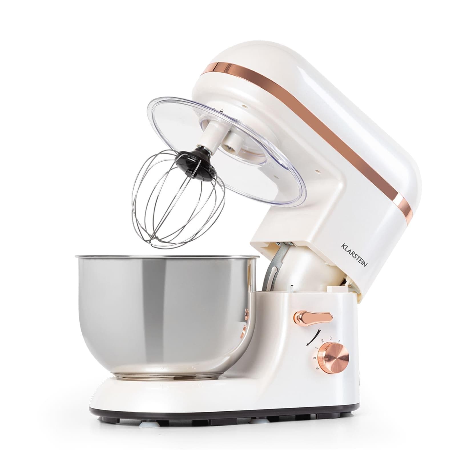 Klarstein Bella Elegance Küchenmaschine 1800W/2,7PS/5,2 Ltr Edelstahl BPA-frei