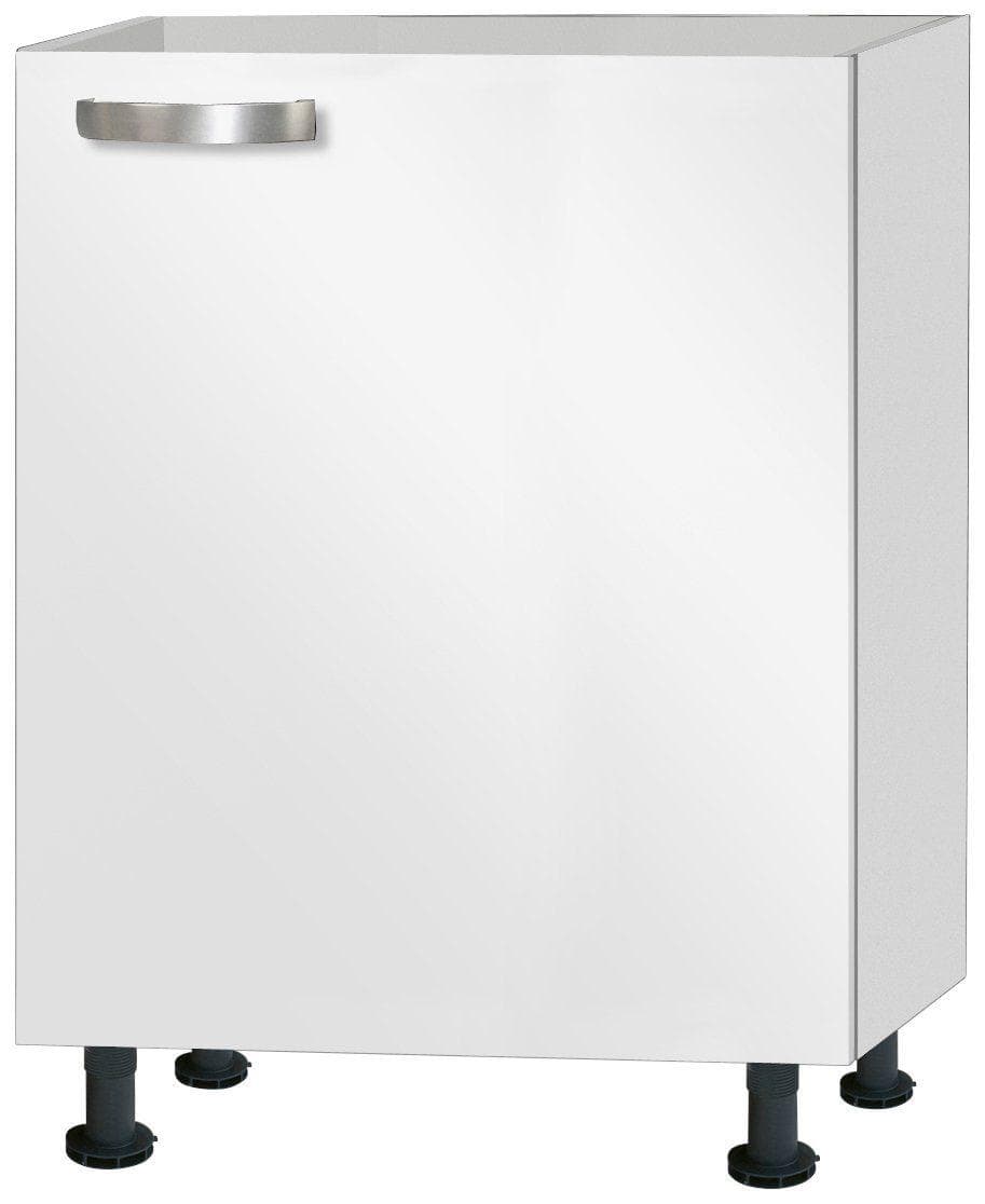 OPTIFIT Spülenschrank Ole Weiß 60cm Seidenglänzend