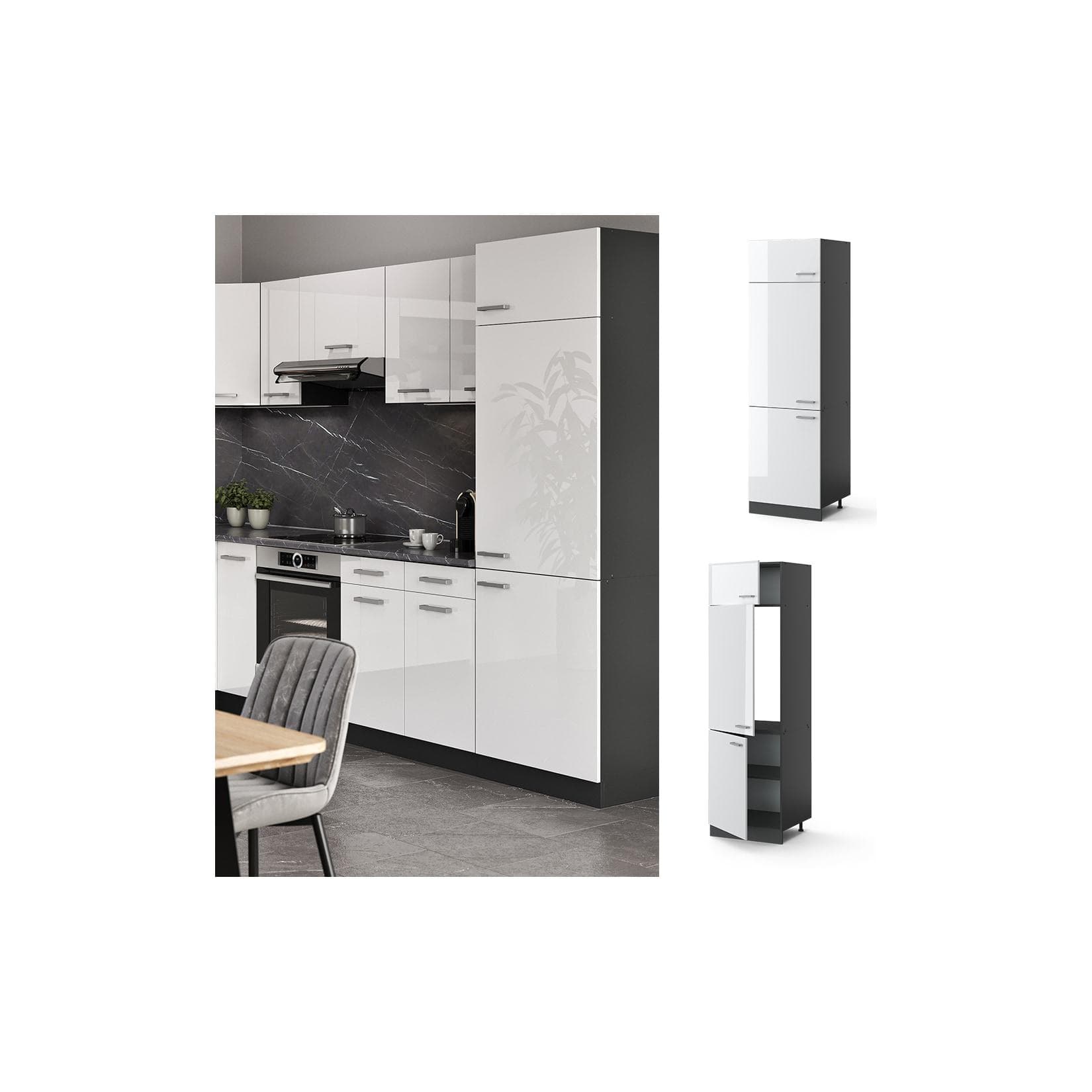 VICCO R-Line Küchenschrank Anthrazit 60 cm