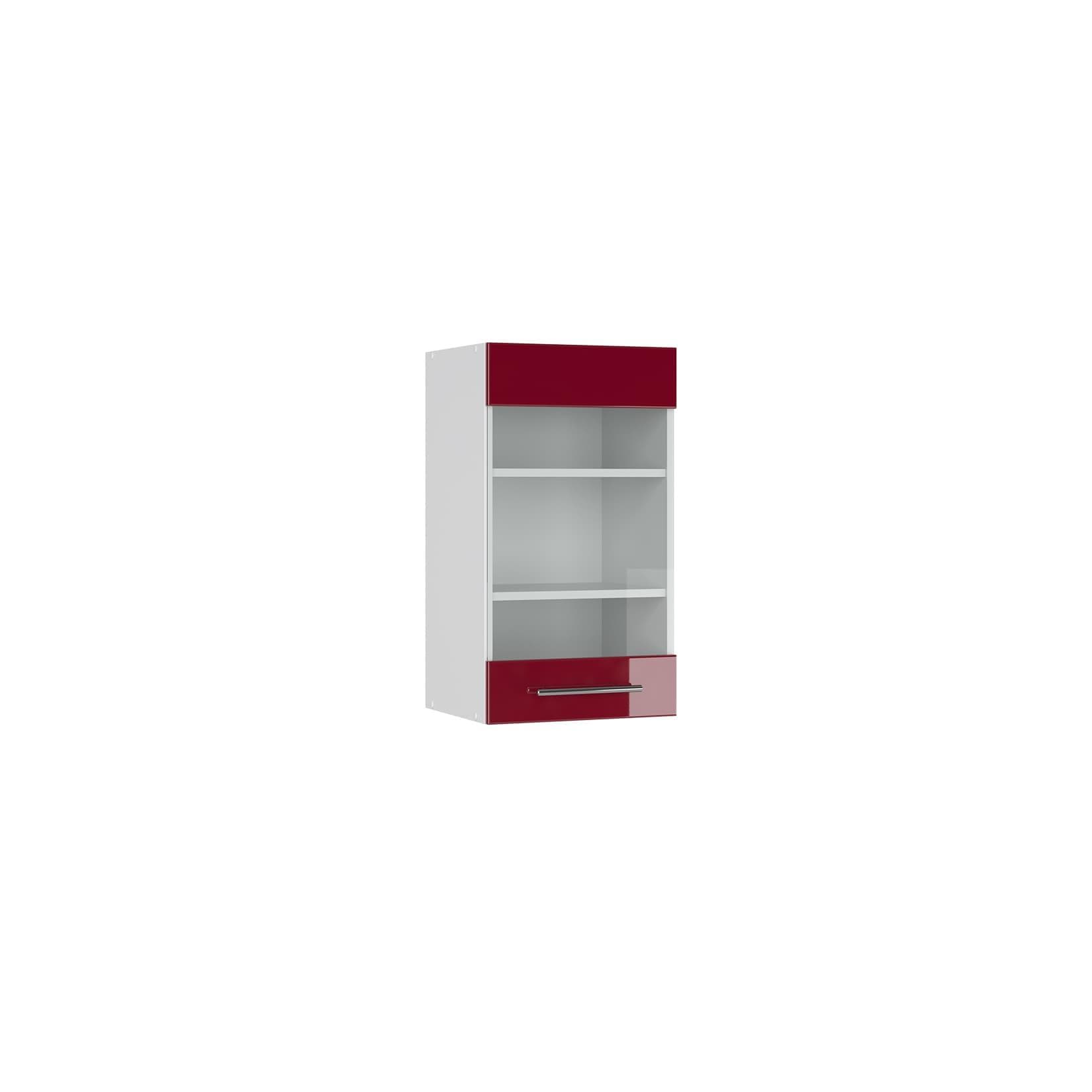 VICCO Hängeglasschrank Bordeaux Hochglanz Küchenschrank Fame-Line