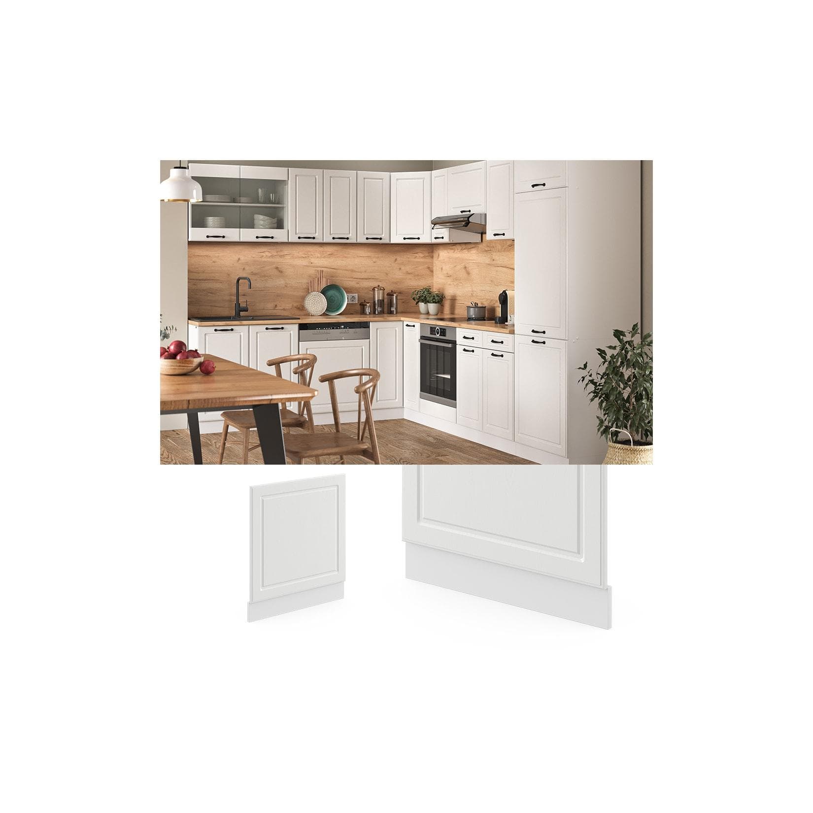 VICCO Geschirrspülerfront 60 cm Weiß R-Line Küchenschrank Blende