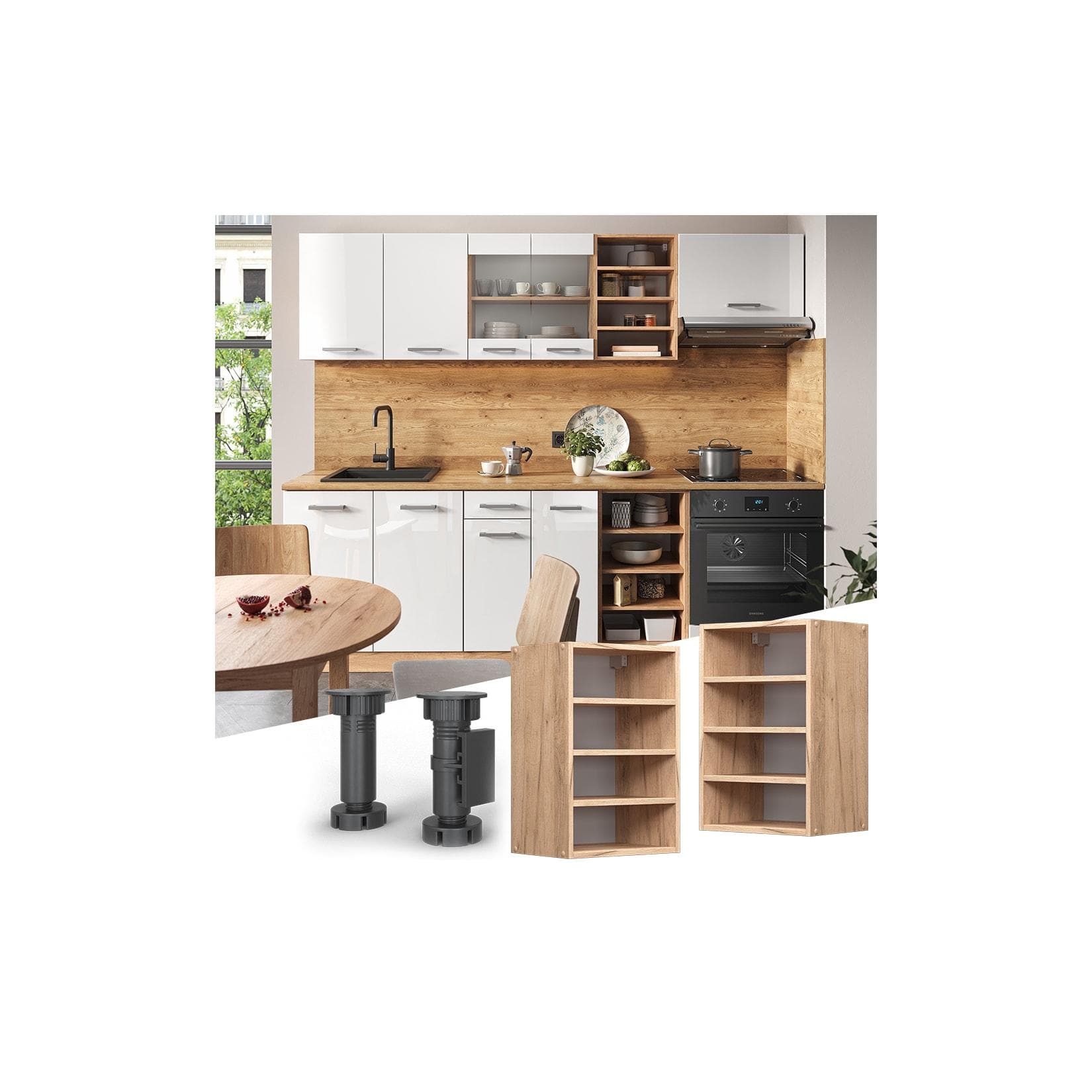 Vicco Hängeschrank R-Line Goldkraft Eiche Modern