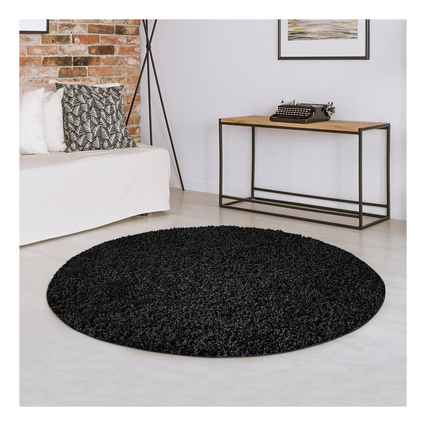 Floordirekt Barcelona Shaggy-Teppich - Hochflor, Rund, Polypropylen