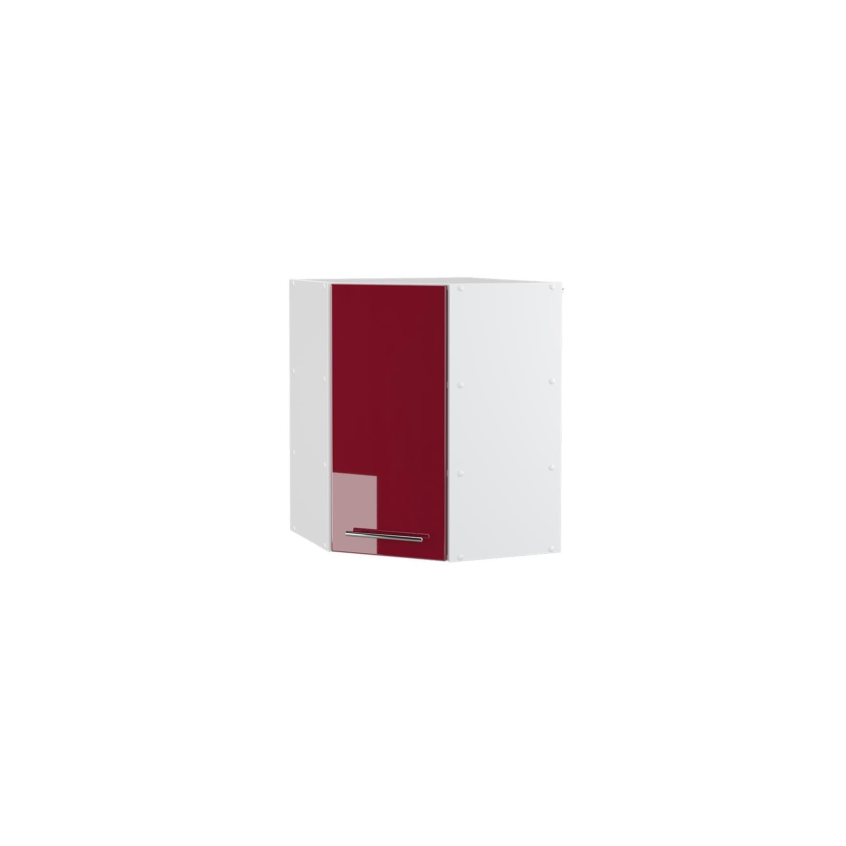 VICCO Eck Hängeschrank 57 cm Bordeaux Hochglanz Küchenschrank Fame-Line
