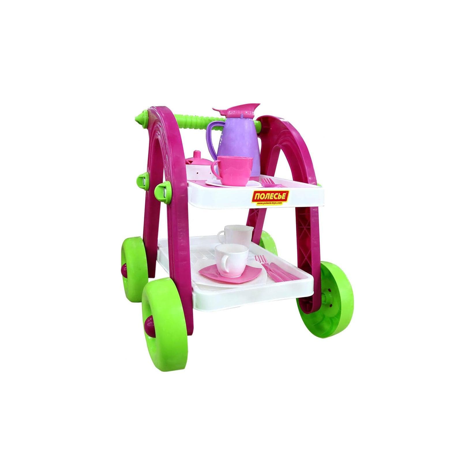 Polesie Spielzeug Servierwagen 44655 Stars Chef pink mit Zubehör